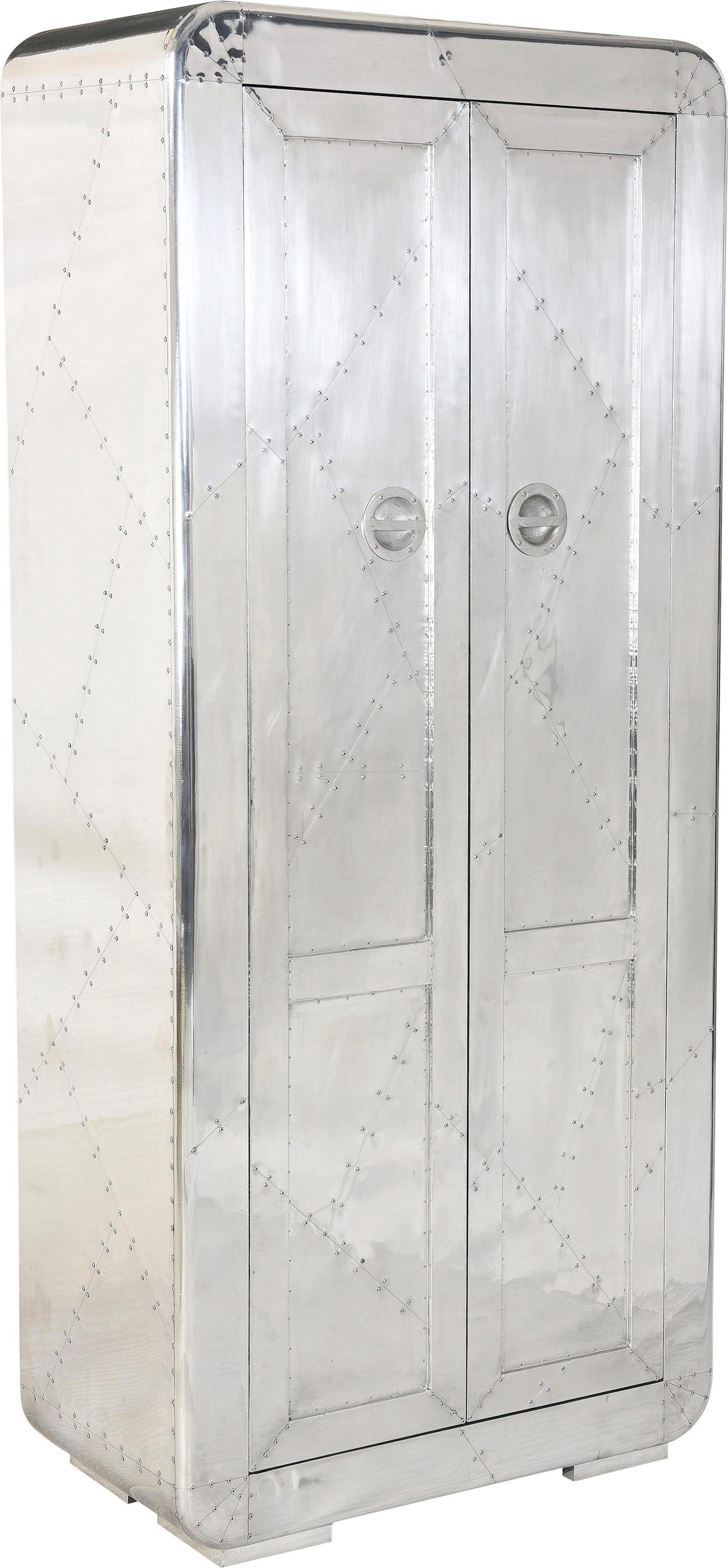 SIT Garderobenschrank »Flurschrank Airman – Flurschrank Silber« Flurschrank in moderner Flugzeugoptik