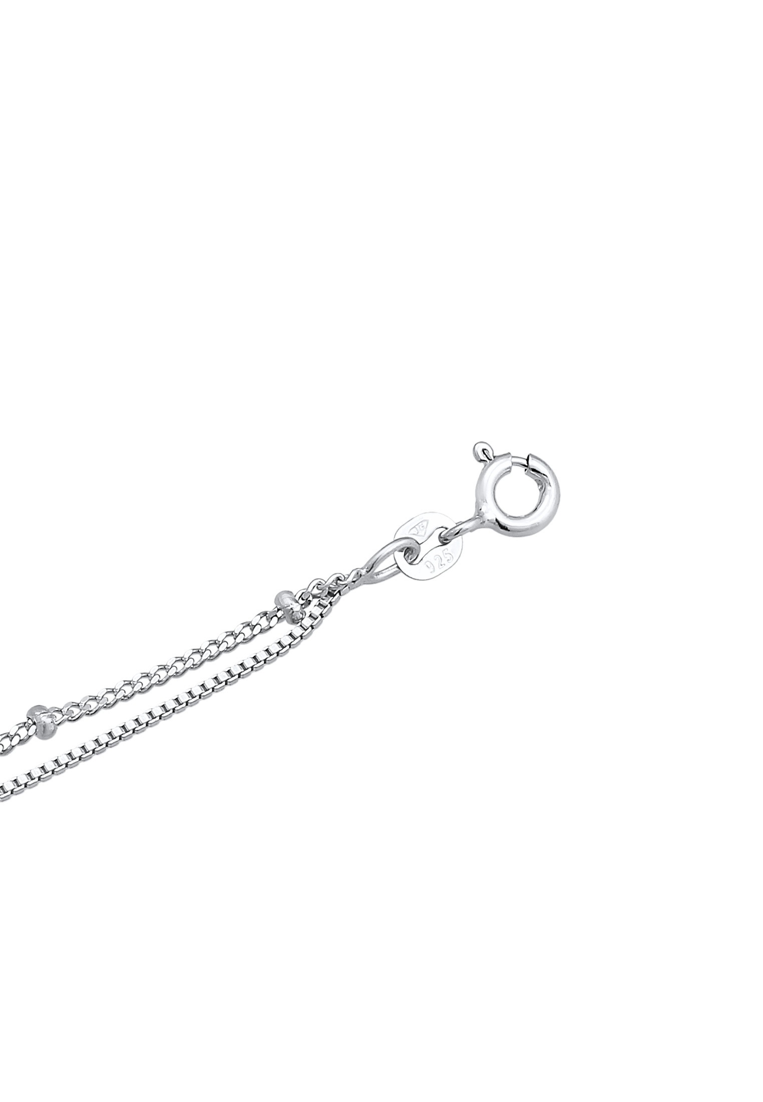 Elli Fußketten Set »Fußschmuck Kugel Gliederkette Layer Look 925 Silber«