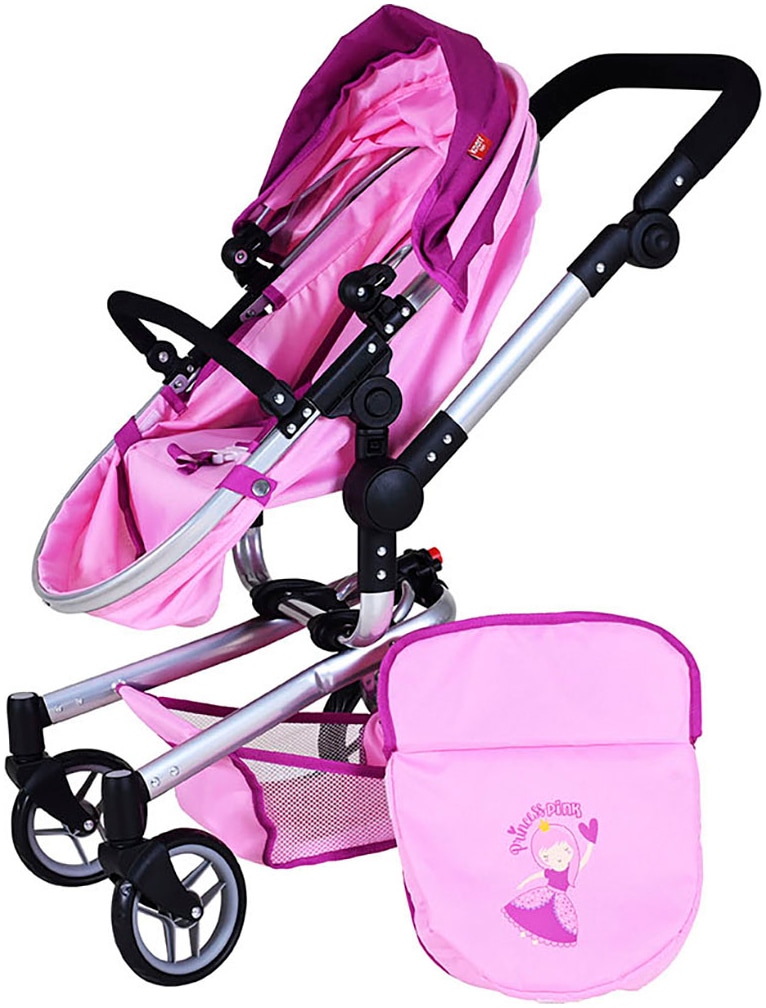 Knorrtoys® Kombi-Puppenwagen »Boonk, princess pink«, mit Wickeltasche