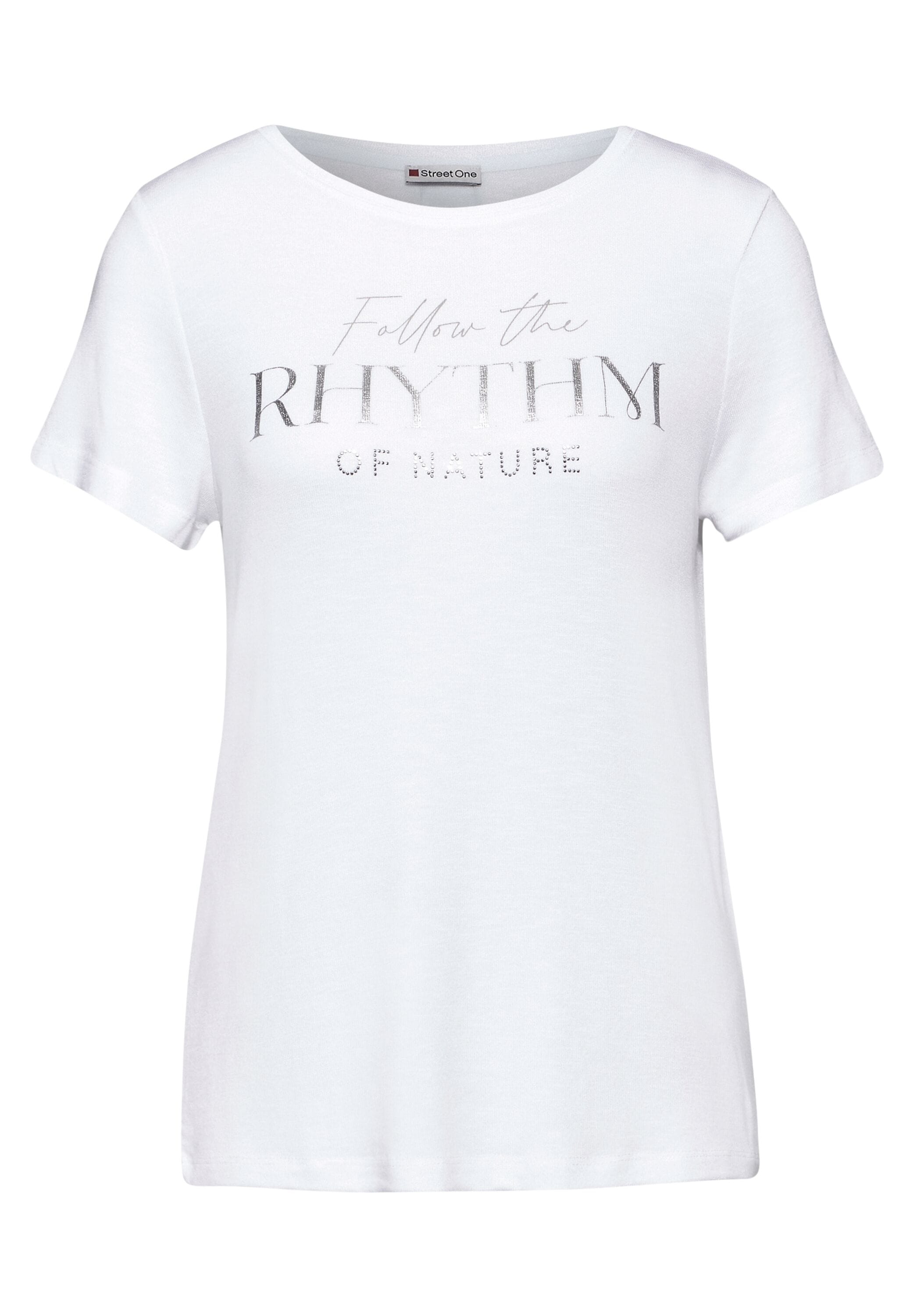 STREET ONE Rundhalsshirt »RHYTHM«, mit Schriftzug
