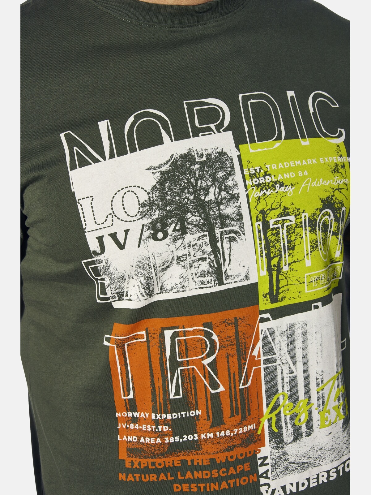 Jan Vanderstorm Rundhalsshirt »T-Shirt TANDRUP« 1 Stk. aus luftiger Baumwolle