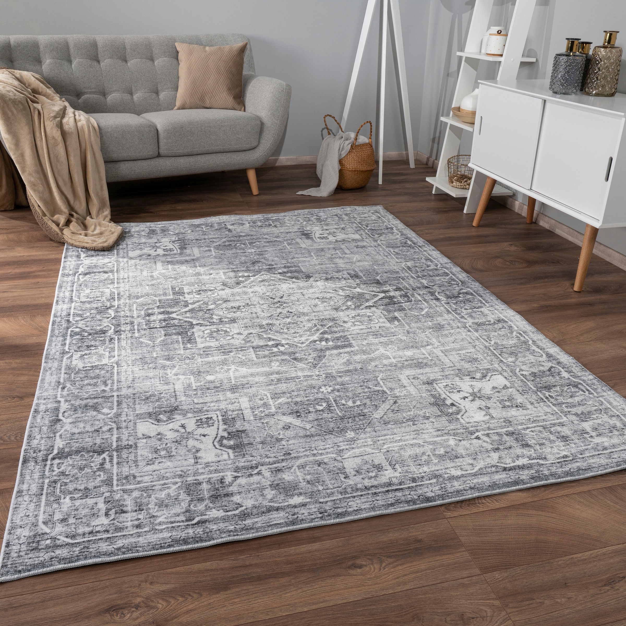 Paco Home Teppich »Cambridge 461«, rechteckig, 12 mm Höhe, Kurzflor, orientalisches Muster, Vintage Design