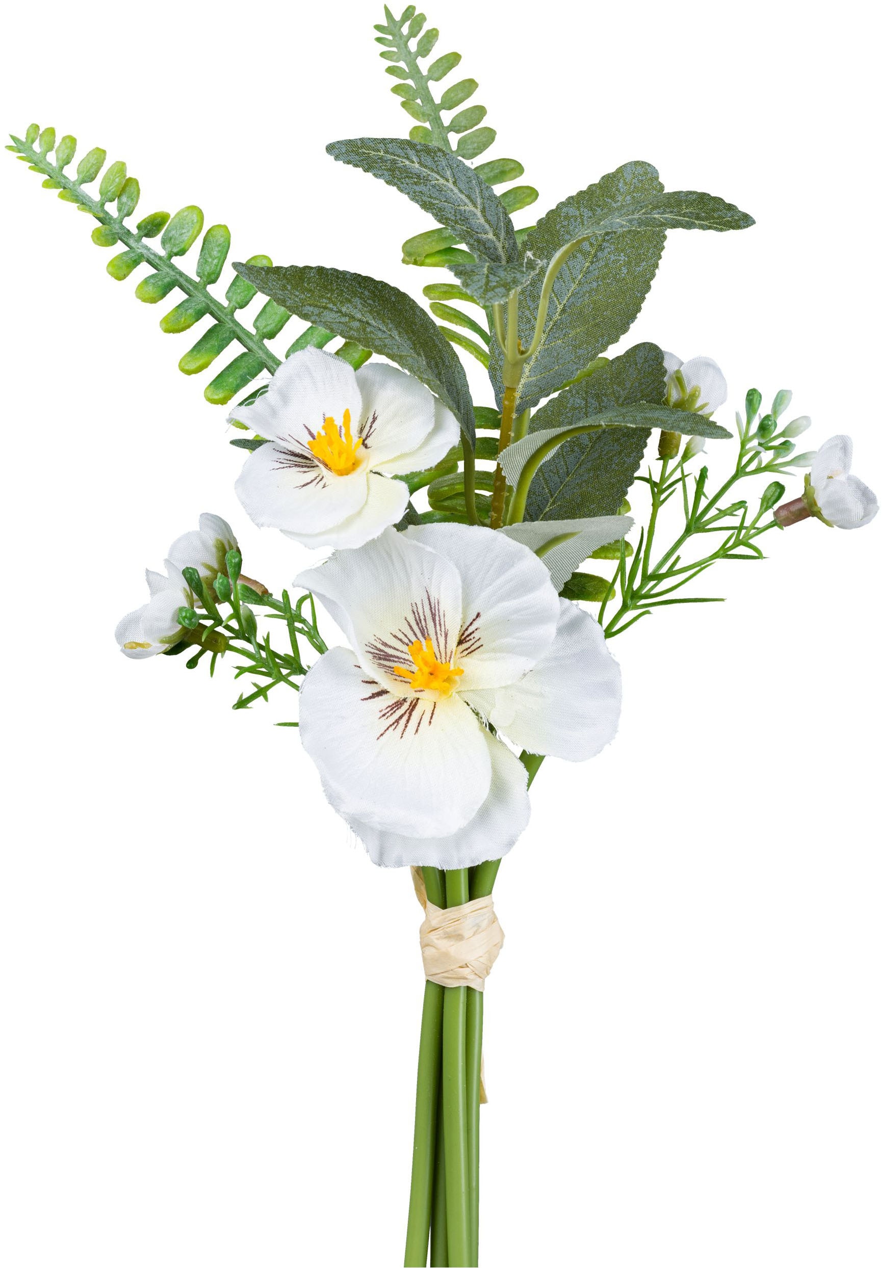 Creativ green Kunstblumenstrauß »Mix aus Stiefmütterchen und Ranunkel«, mit detailgetreuen Blüten