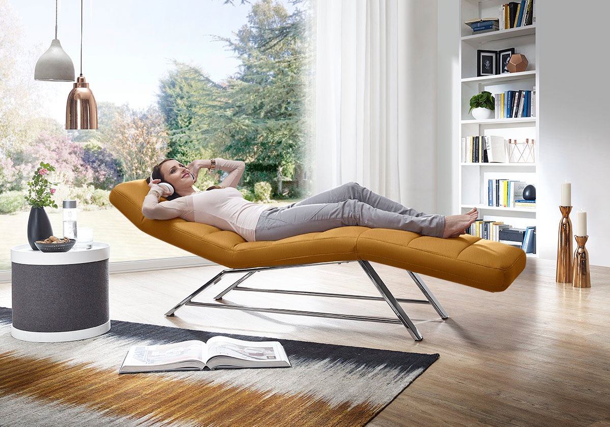 W.SCHILLIG Relaxliege »daily dreams«, Funktionsliege wahlweise mit Motor, Gestell Chrom, Breite 65 cm