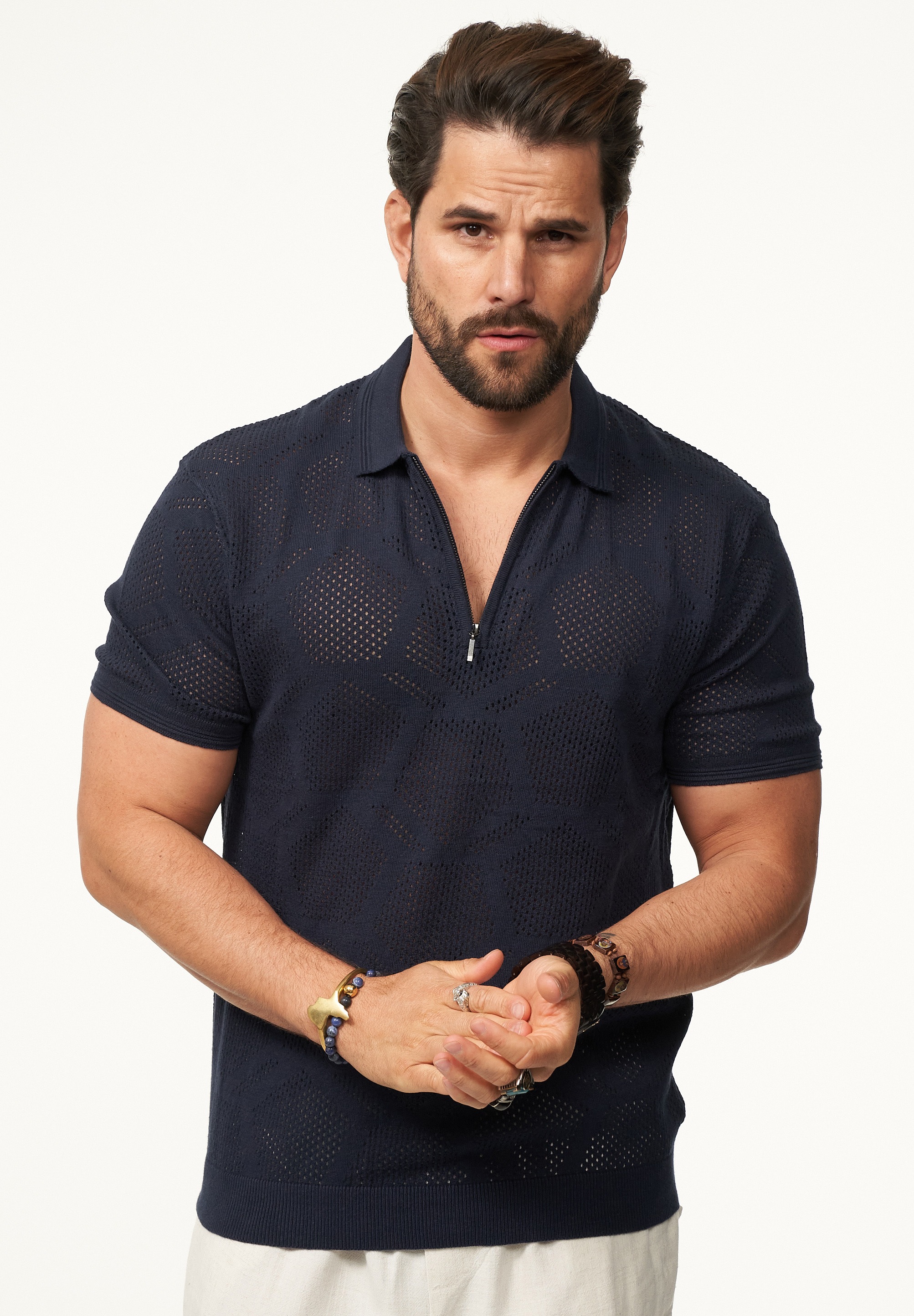 SOULSTAR Poloshirt »Kurzarm Polo T-Shirt für Herren« Herren Kurzarm Strick Polo-Hemd T-Shirt