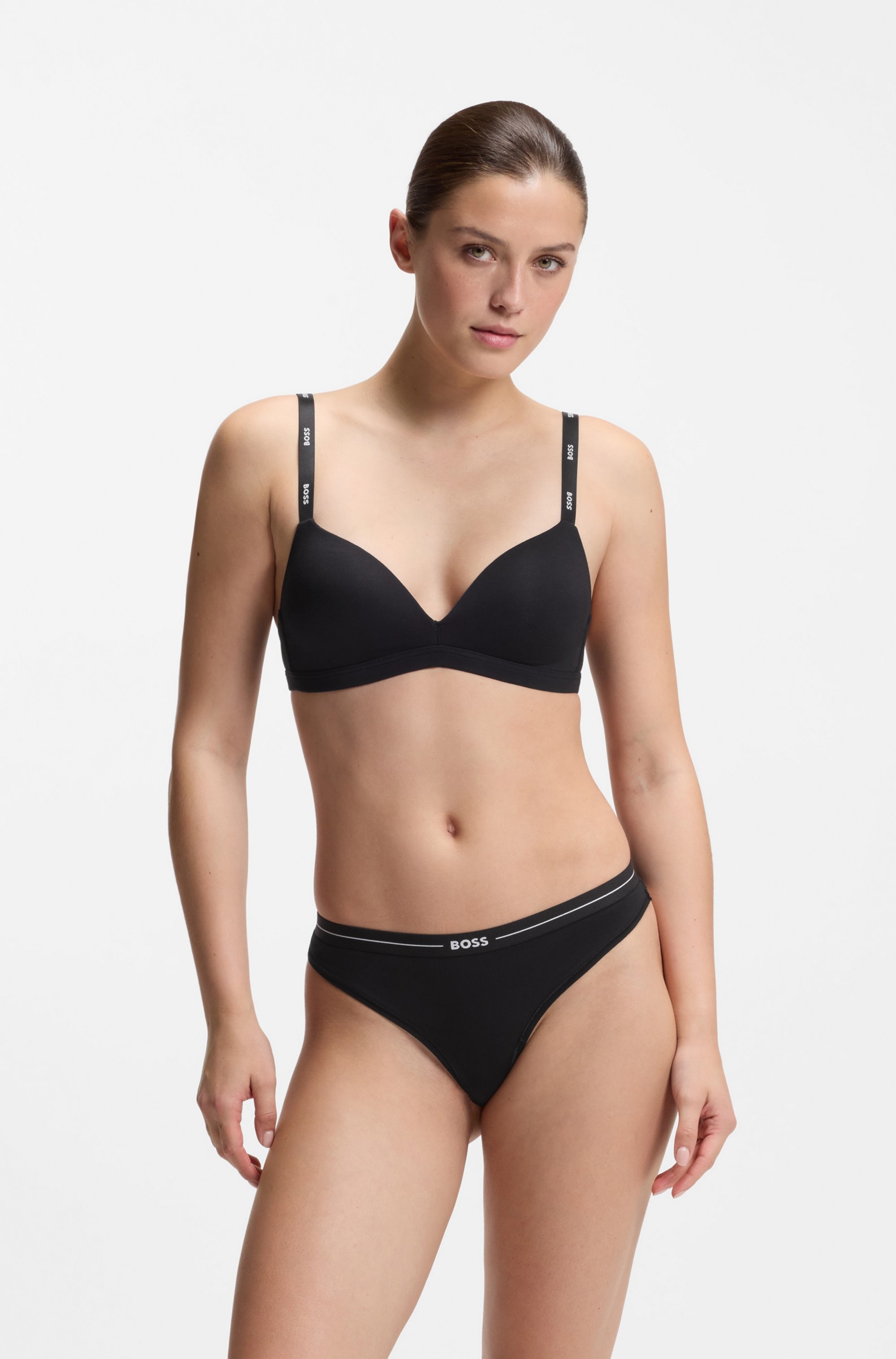 BOSS String »3P THONG« Packung, 3er, 3 Stk. mit BOSS Logobund