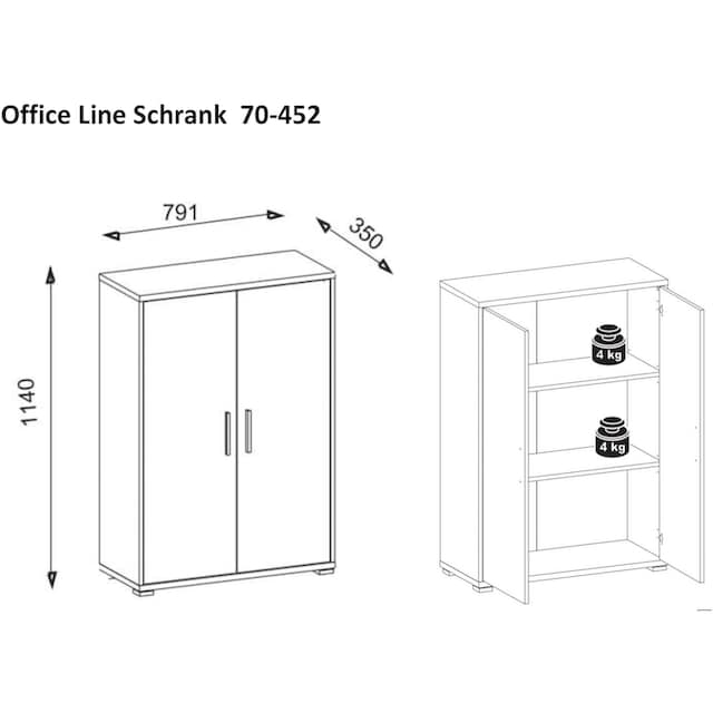 BEGA OFFICE Aktenschrank »Office Line«, Büroschrank, Aktenschrank  Mehrzweckschrank wahlweise in 3 Farben online kaufen