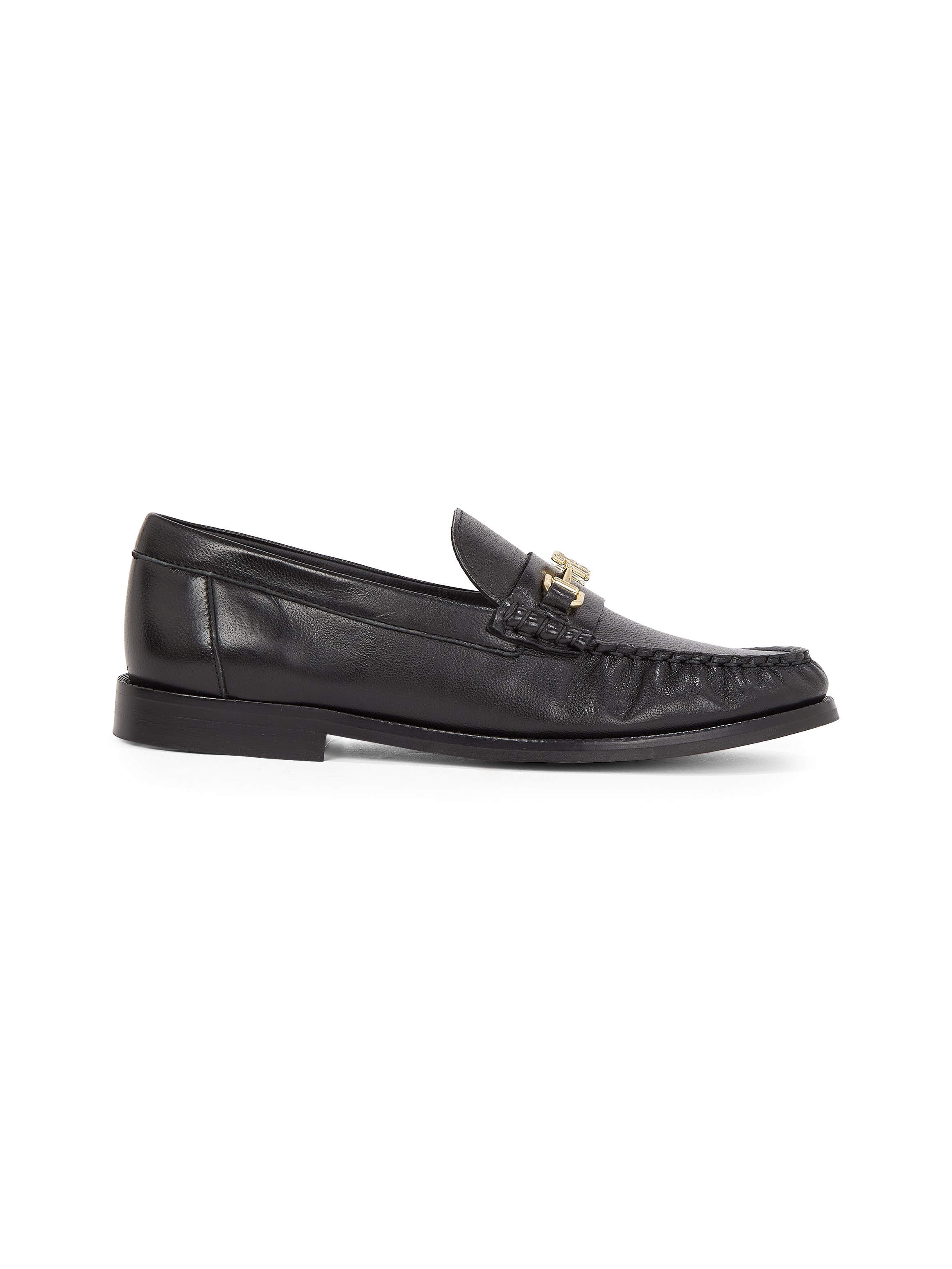 Tommy Hilfiger Loafer »SOFT LEATHER HORSEBIT LOAFER«, Blockabsatz, Businessschuh, Slipper mit TH-Schmuckelement