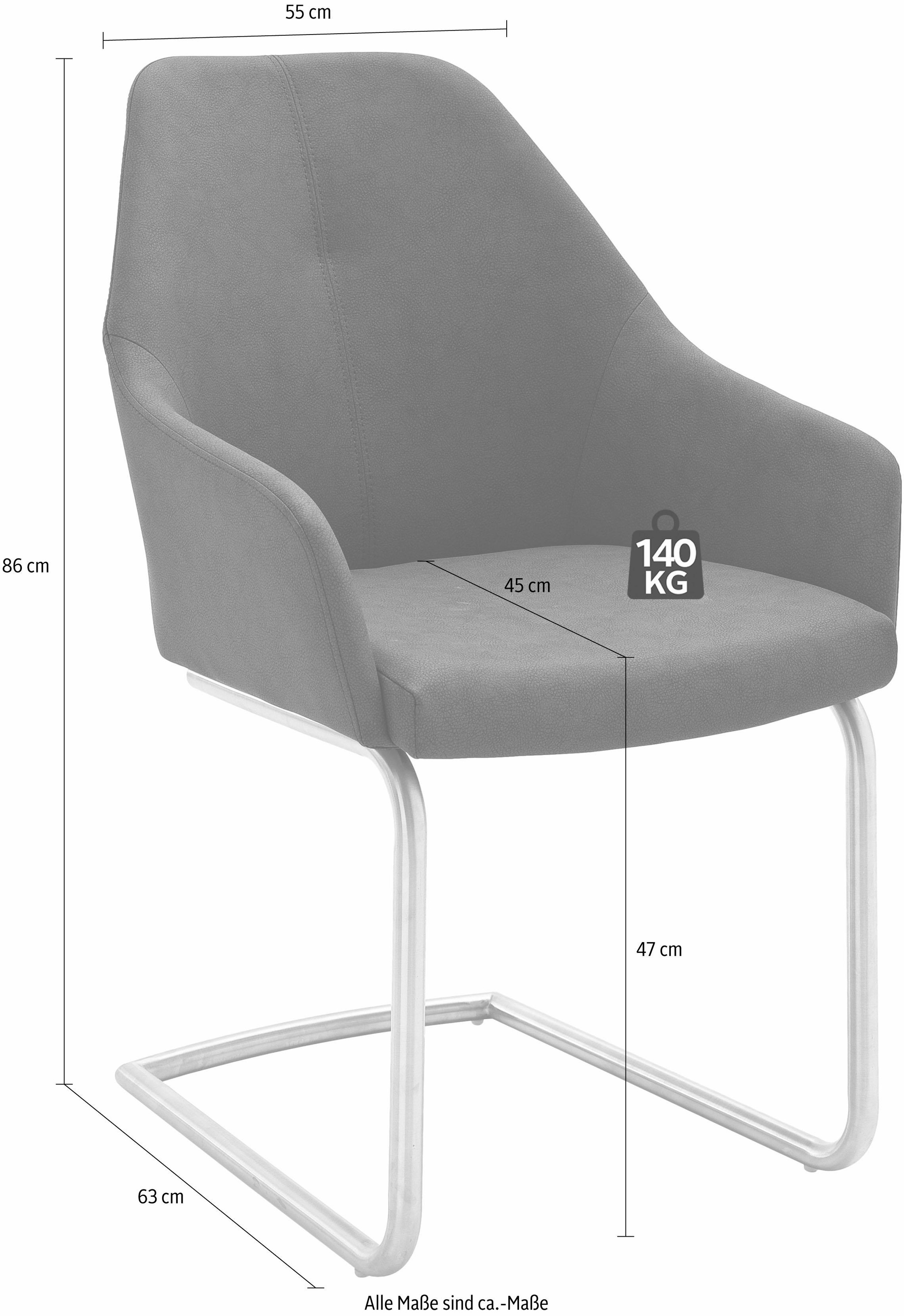 MCA furniture Freischwinger »MADITA A«, OTTO Kunstleder, belastbar bei Stuhl max. kaufen kg (Set), 130 2 St., bis