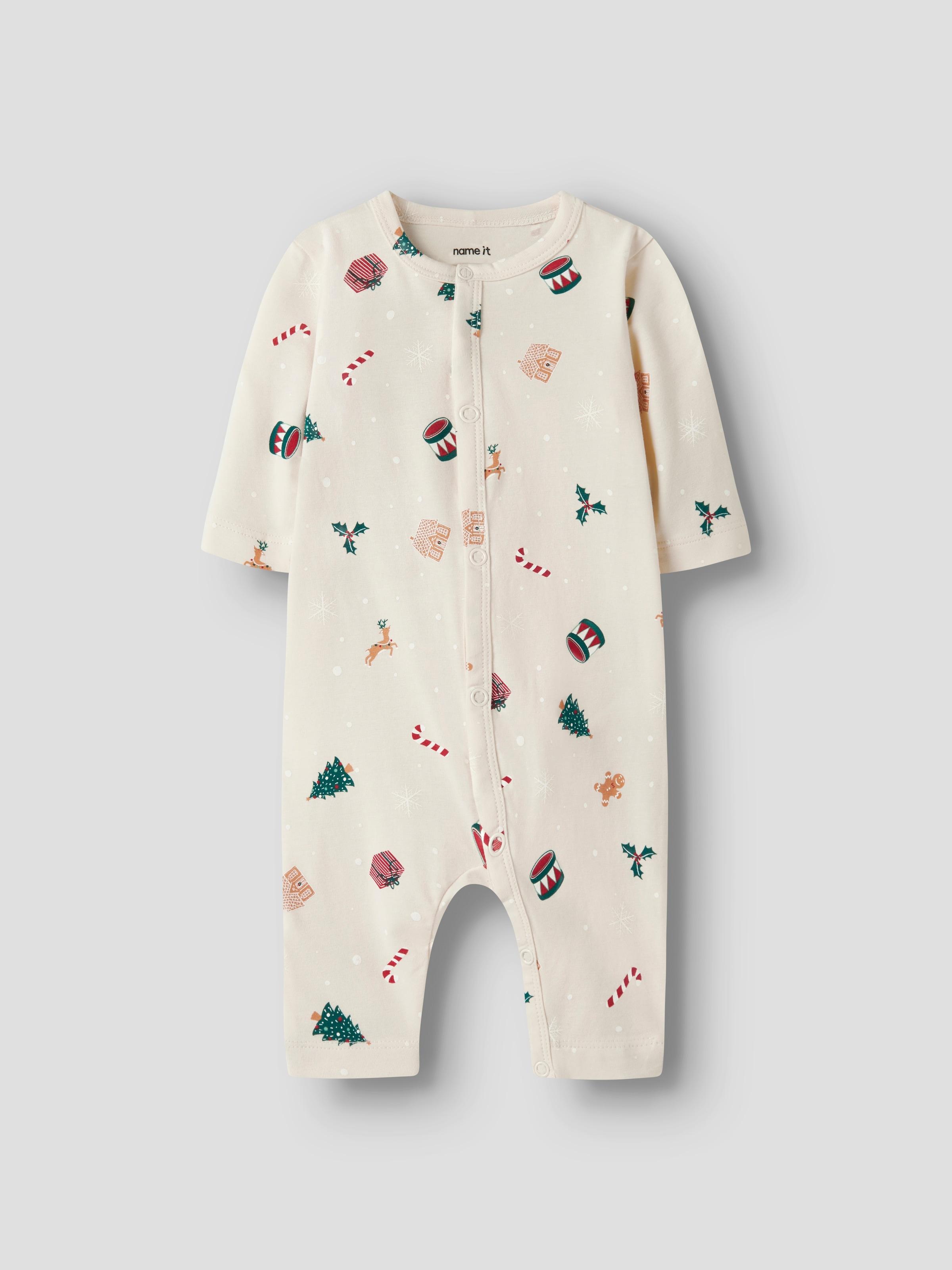 Name It Strampler »NBNVISMAS LS NIGHTSUIT« mit Weihnachtsmotiv, Größe 68