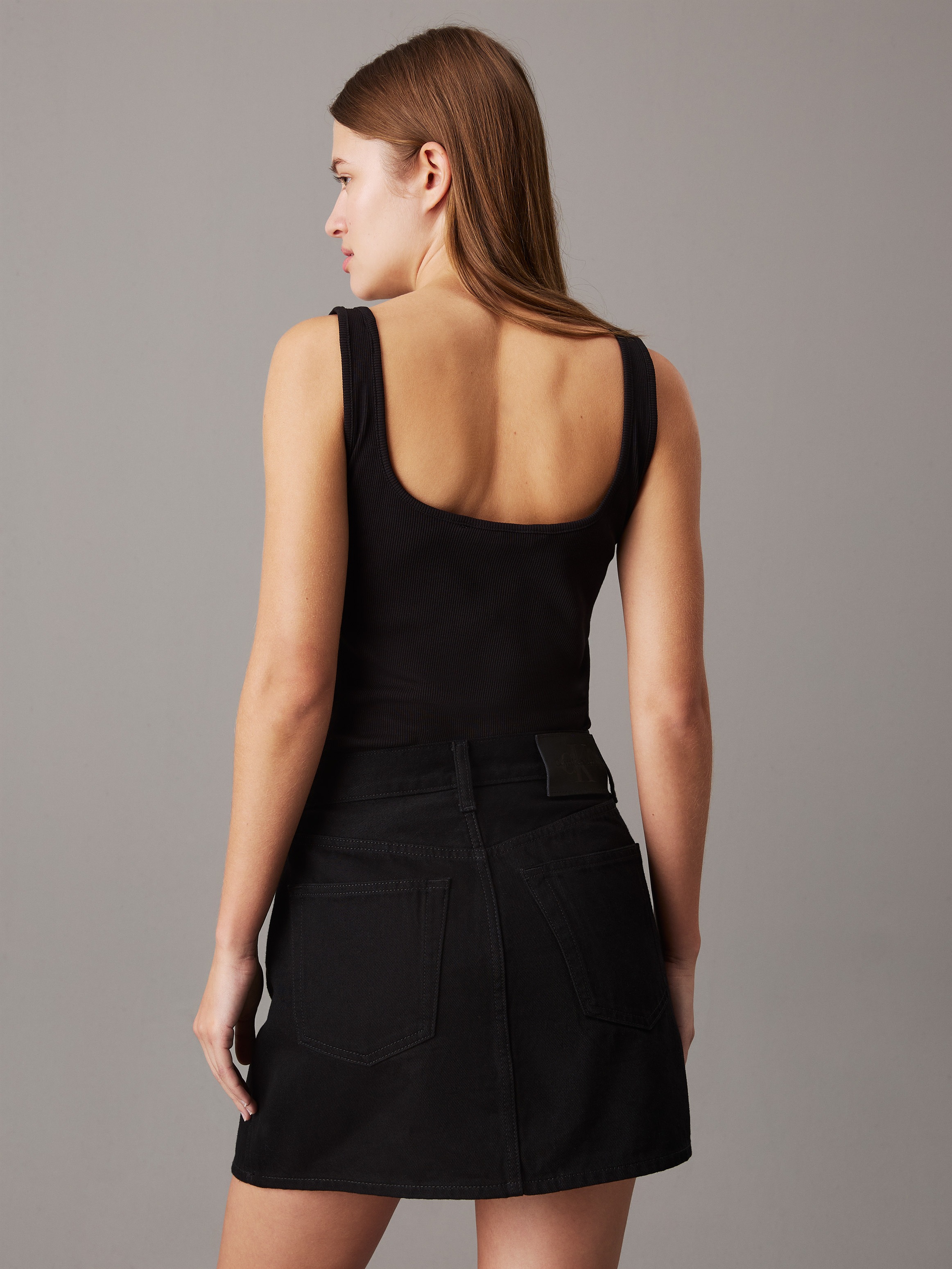 Calvin Klein Jeans Tanktop »CK RIB TANK TOP« mit eckigem Ausschnitt