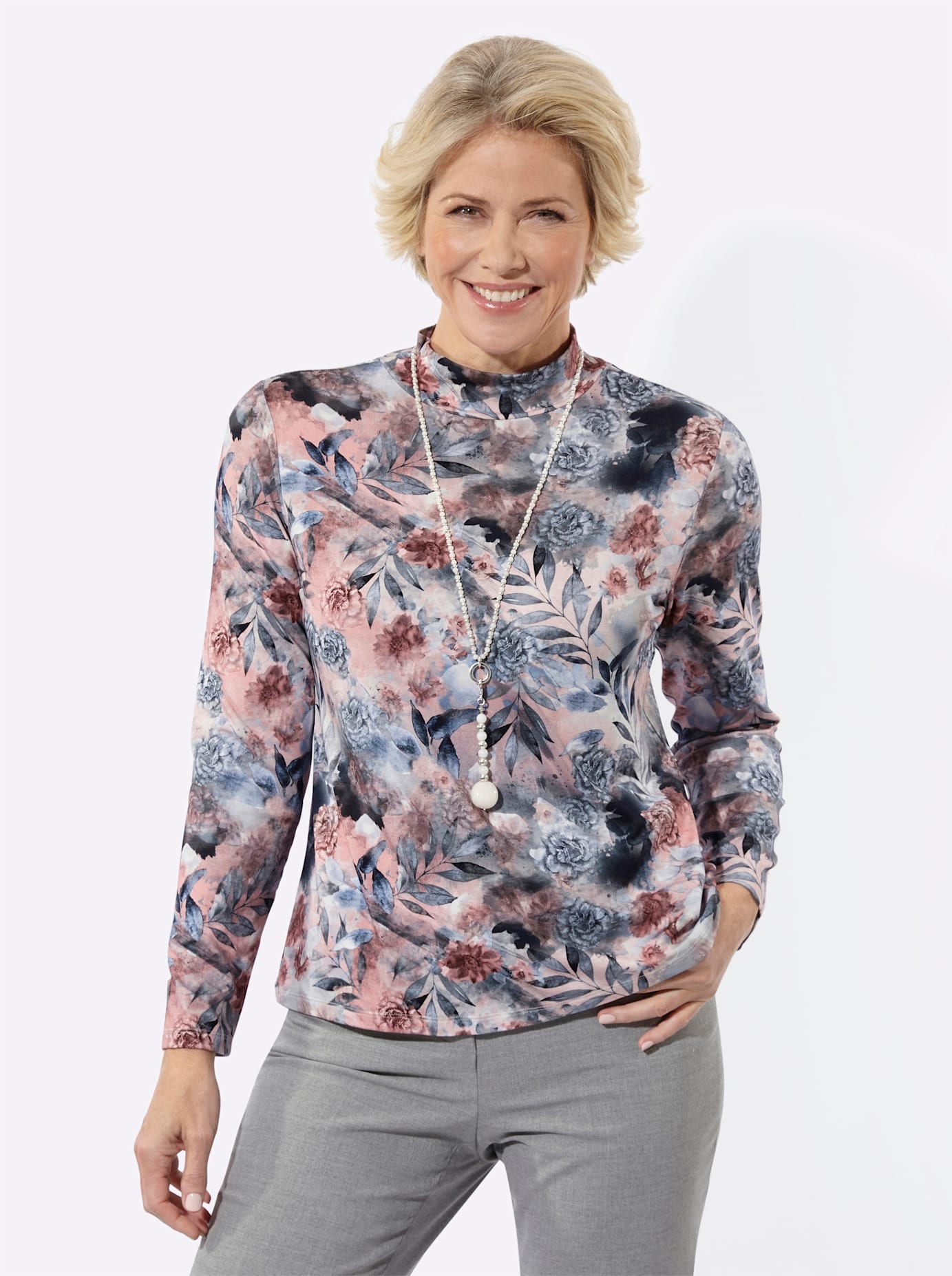 Classic Langarmshirt »Stehkragen-Shirt« 1