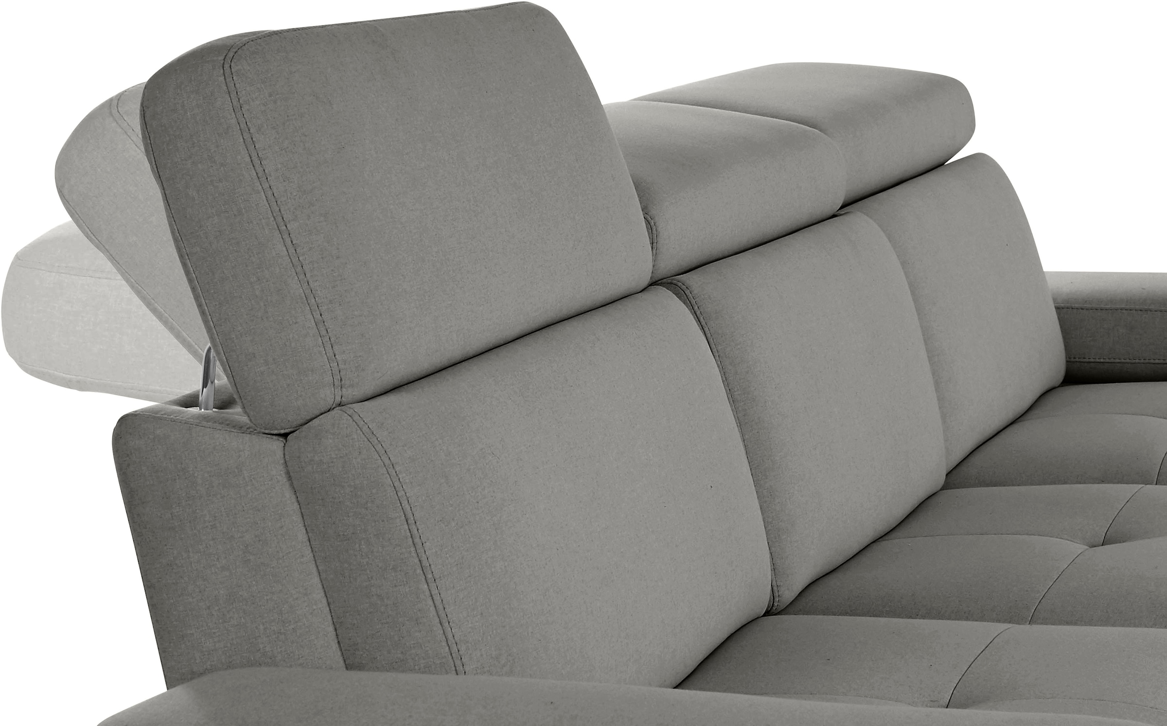 Places of Style Ecksofa »Kilado, L-Form,«, mit Relaxfunktion, verstellbarer Armlehne, Kopfteilverstellung