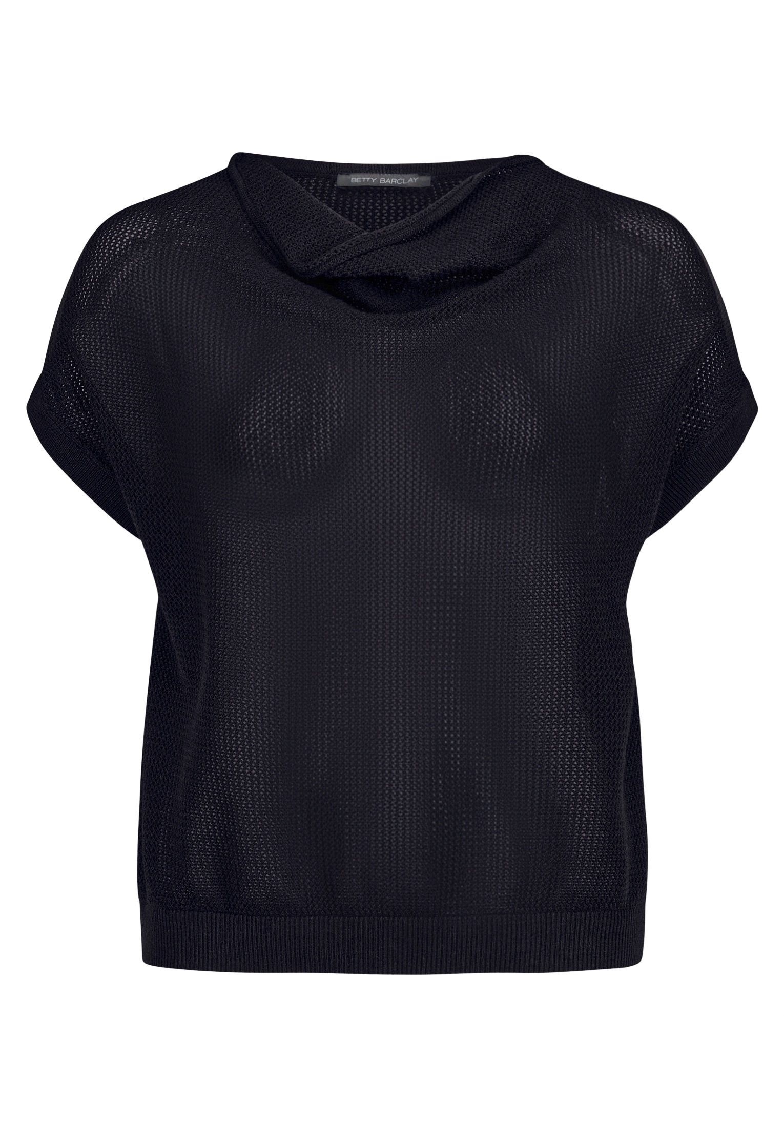Betty Barclay Rundhalspullover »Lochstrick-Pullover mit Wasserfallausschnitt«