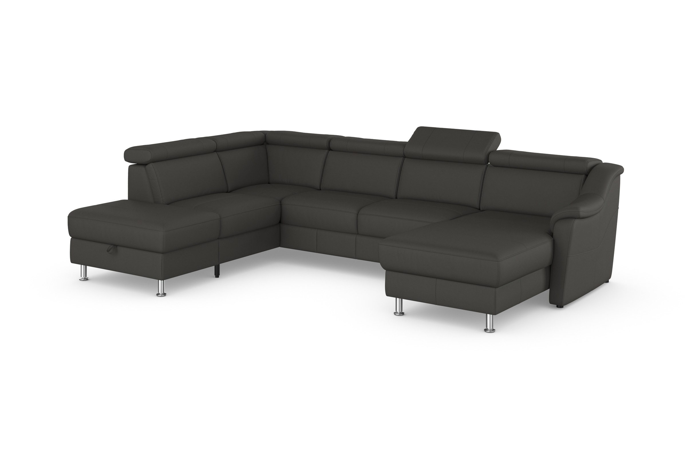 sit&more Wohnlandschaft »Freetown U-Form«, Kopfteilverstellung und Federkern, wahlweise mit Bettfunktion