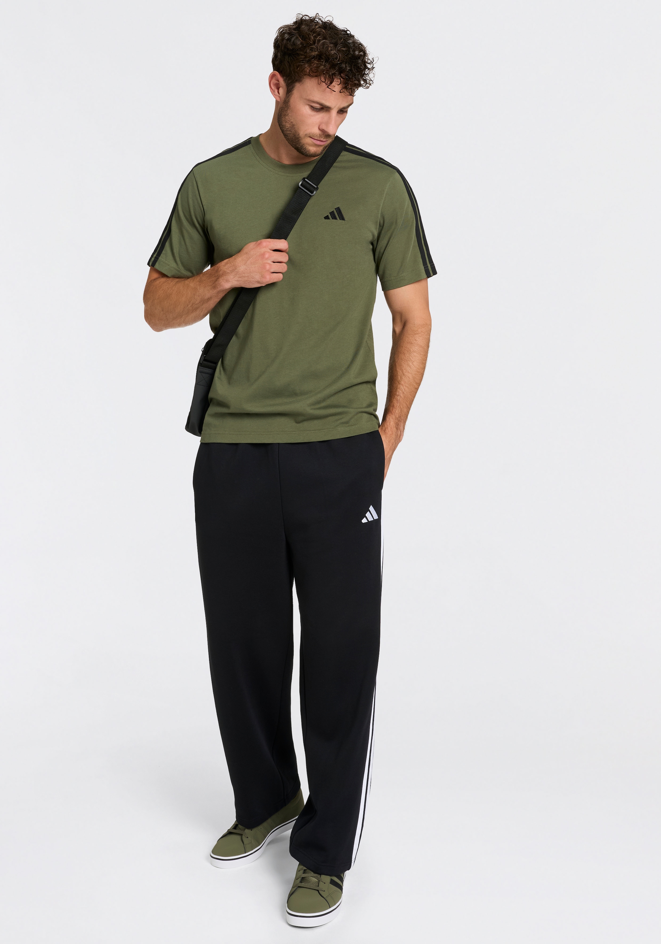 adidas Sportswear T-Shirt »ESSENTIALS 3-STREIFEN, SINGLE JERSEY, BRANDING«