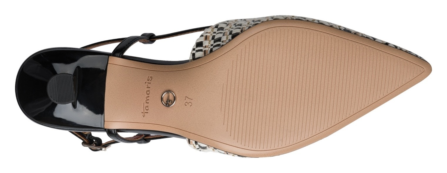Tamaris Slingpumps  , Trichterabsatz, Businesschuh, Festtagsschuh, glänzende Schmucksteine