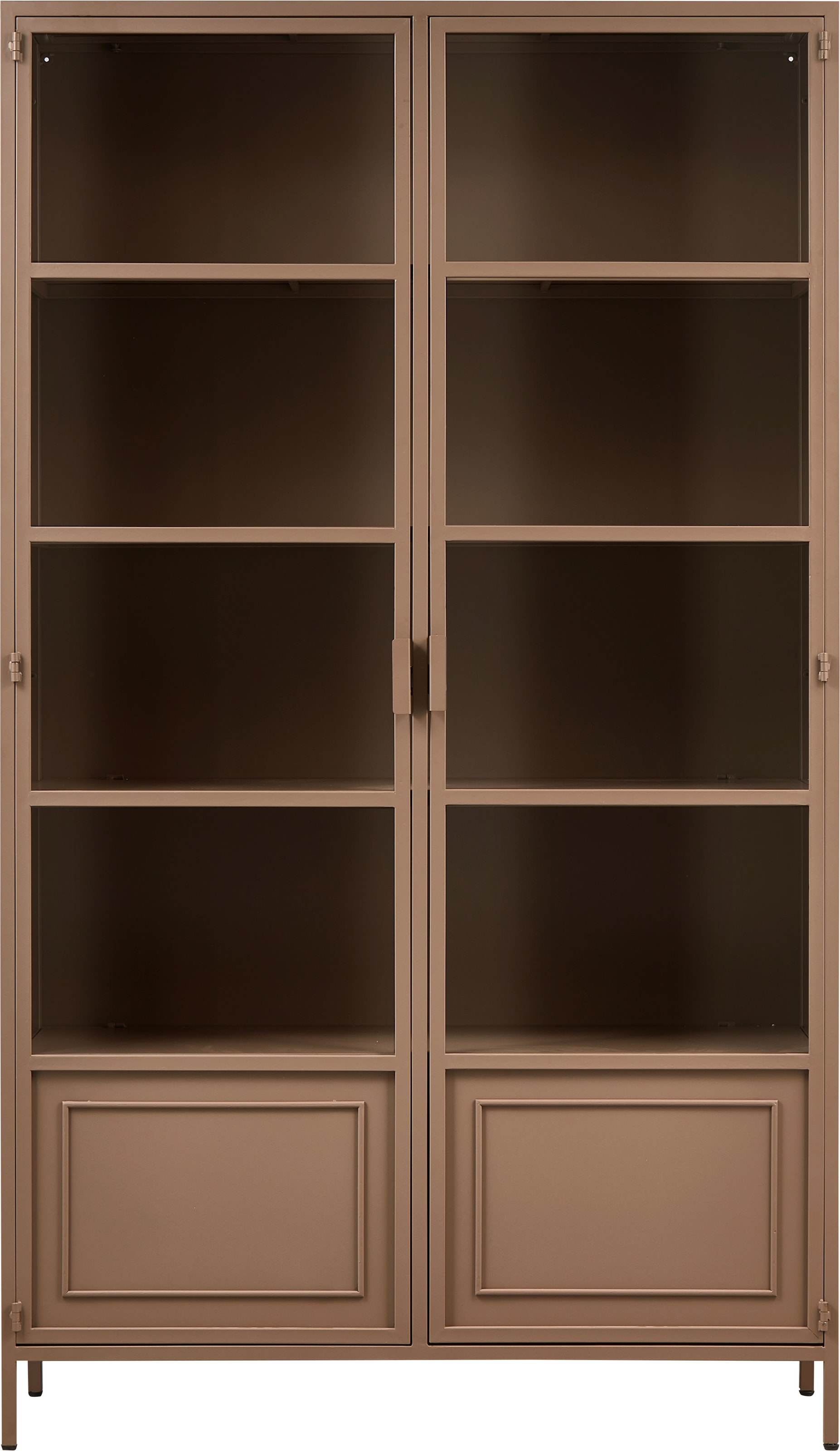 WOOOD Vitrine »Ronja«, Halbglasvitrine aus pulverbeschichtetem Metall, H 189 cm x B 110 cm
