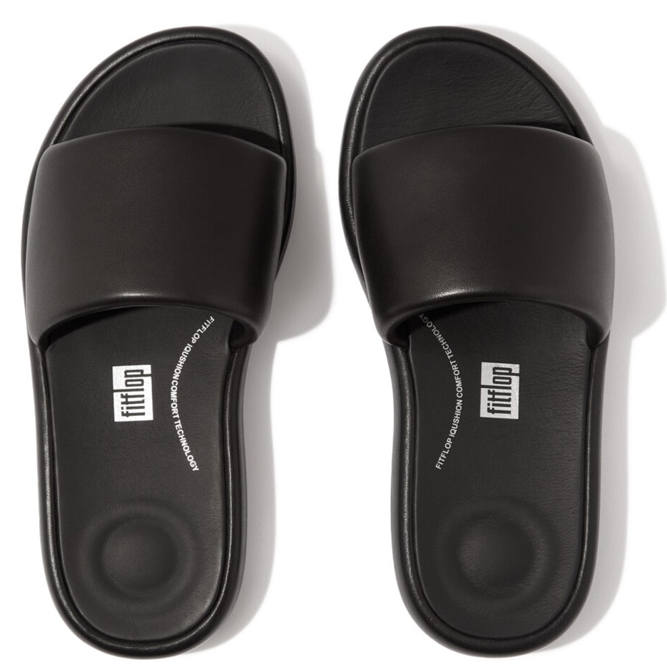 Pantolette »IQUSHION D-LUXE PADDED LEATHER SLIDES«, Sommerschuh, Schlappen mit breiter...