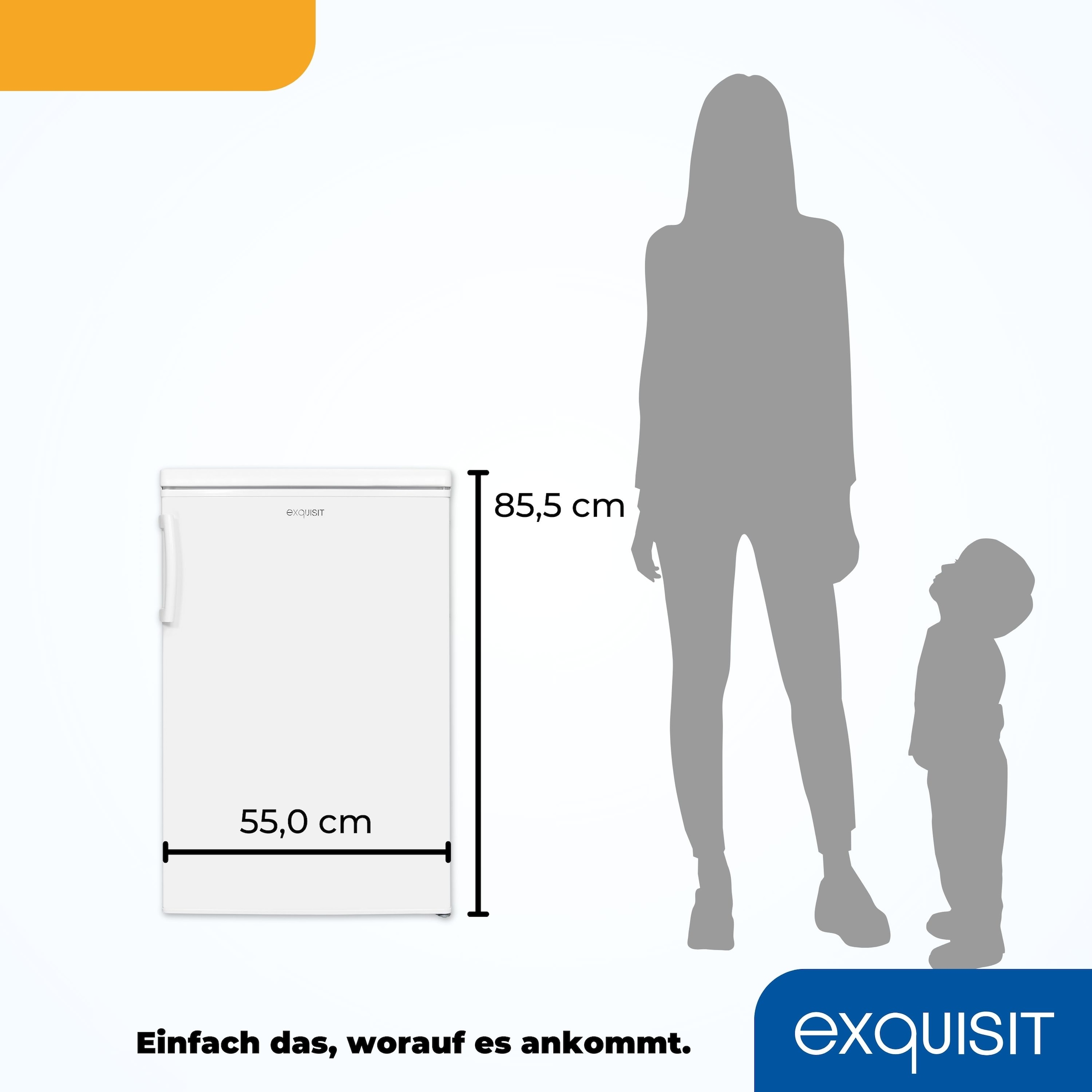 exquisit Kühlschrank »KS16-4-HE-040D weiss«, 109 Liter Nutzinhalt, stufenlose Temperaturregelung, 4 Sterne