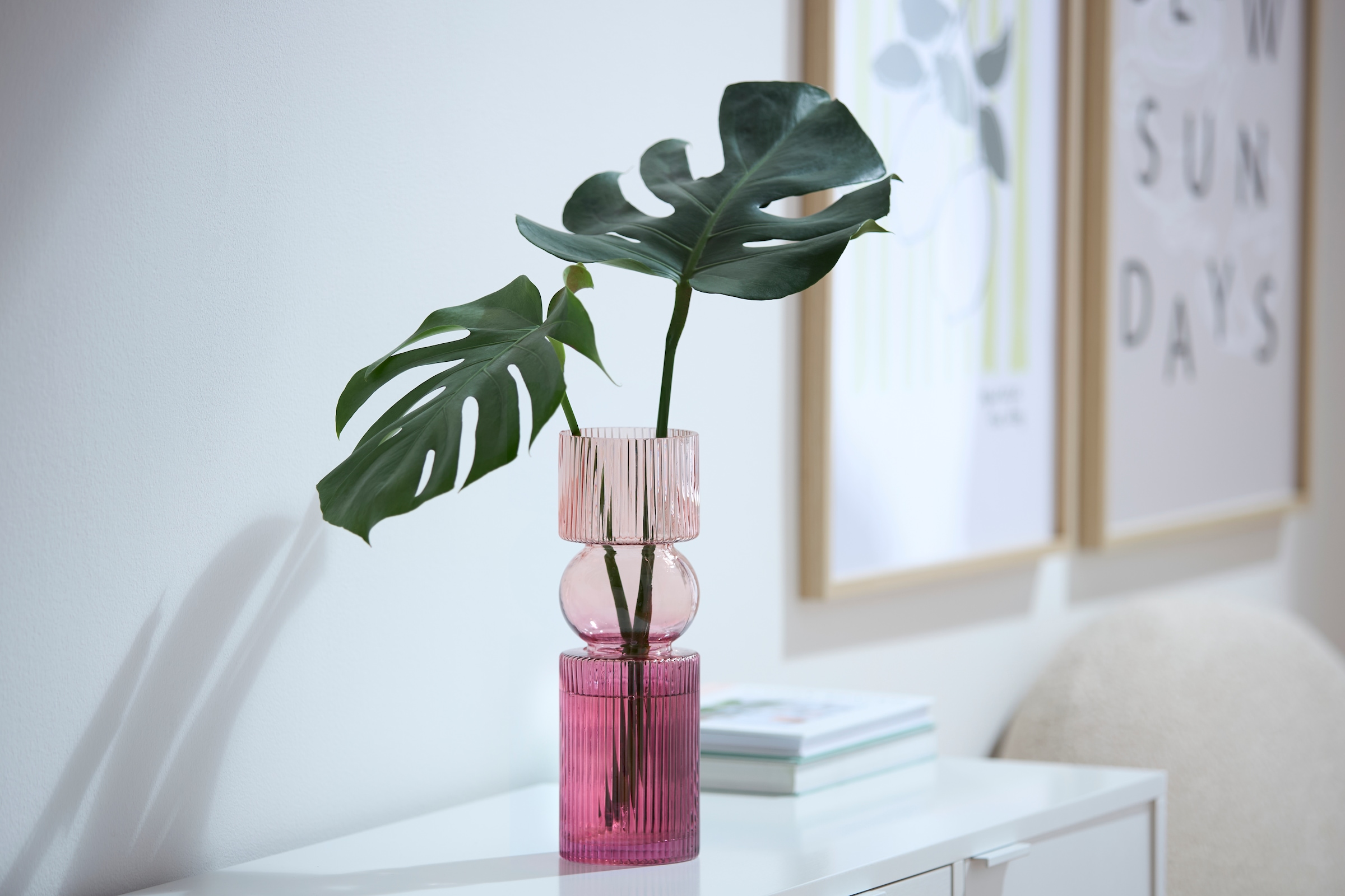 s.Oliver Dekovase »Glasvase rosa-pink« Tischvase im 2er Set mit tollem Farbverlauf, jeweils 30cm hoch