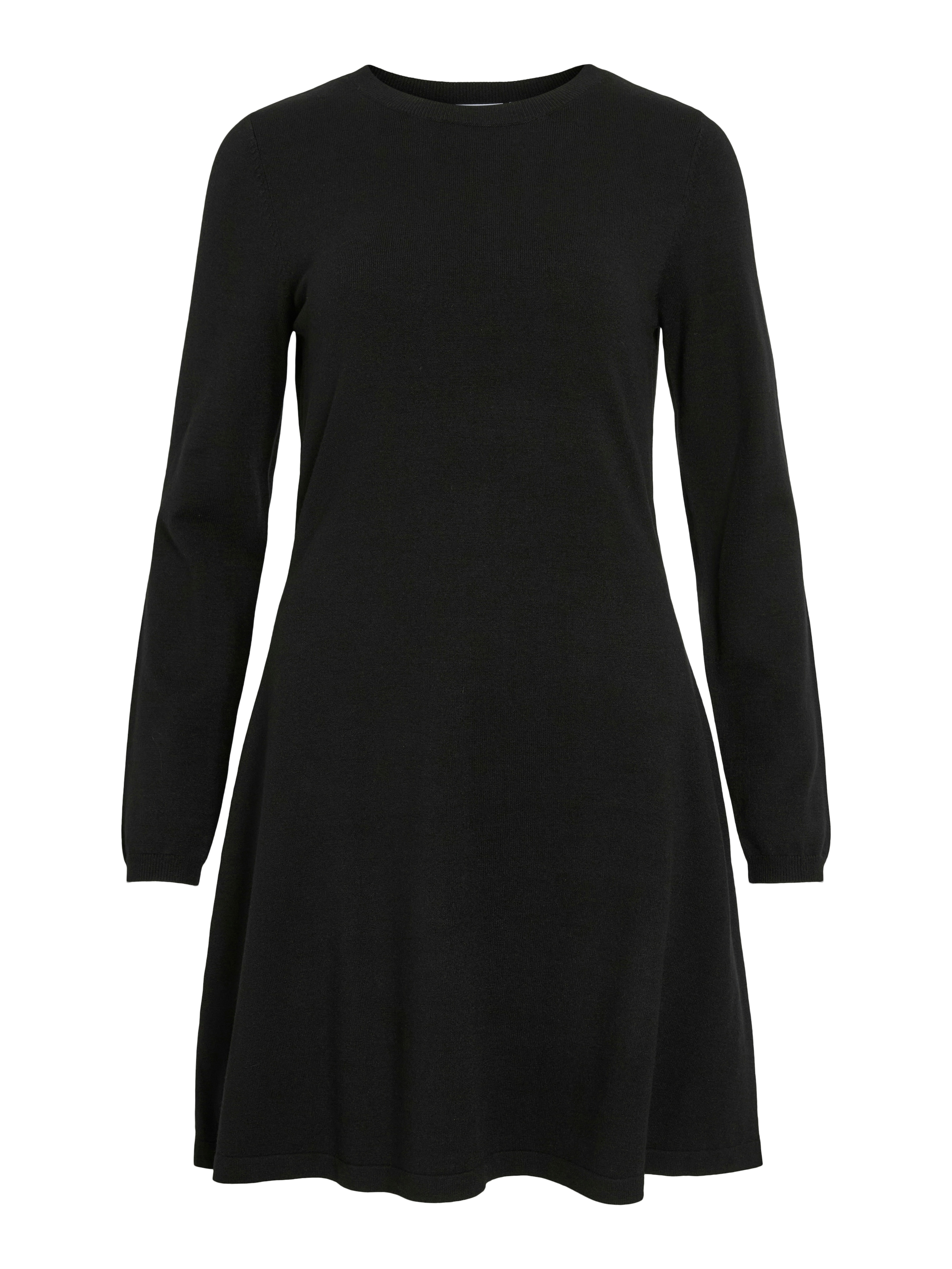 Vila Strickkleid »VICOMFY A-LINE O-NECK KNIT DRESS - NOOS« Materialmix, normal geschnitten