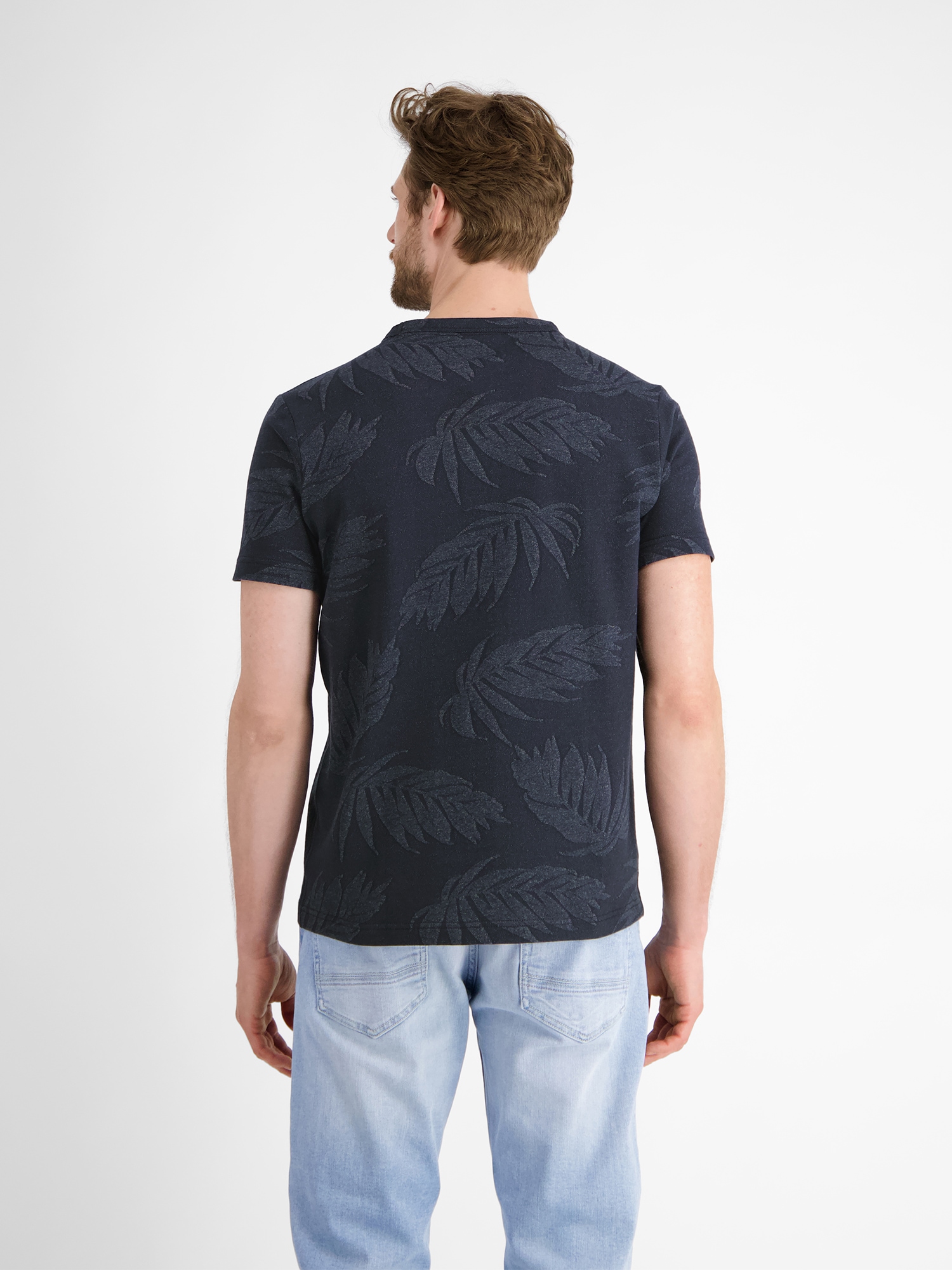 LERROS T-Shirt »LERROS Jacquard T-Shirt für Herren«