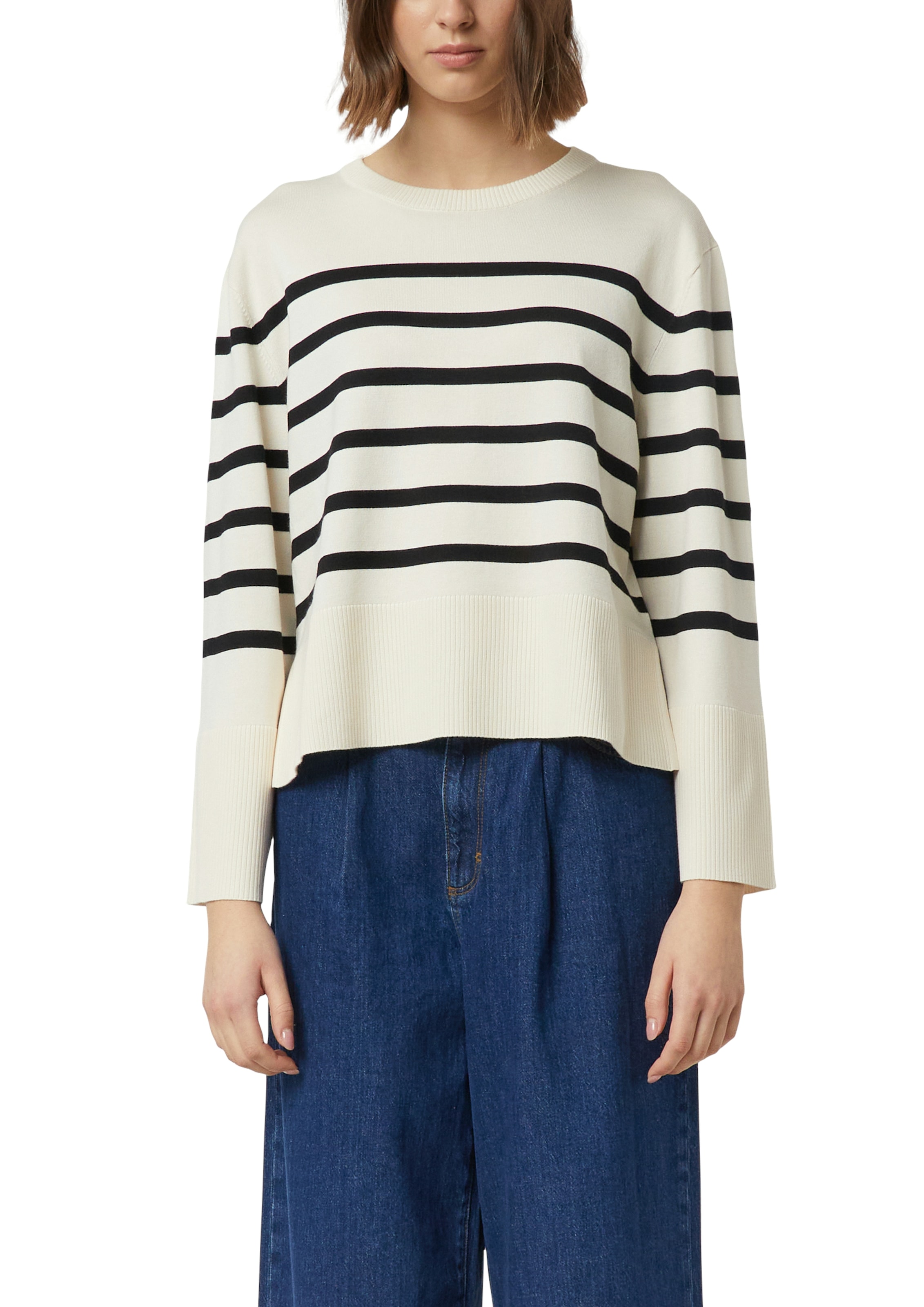 Comma Strickpullover geringelt, Rundhals