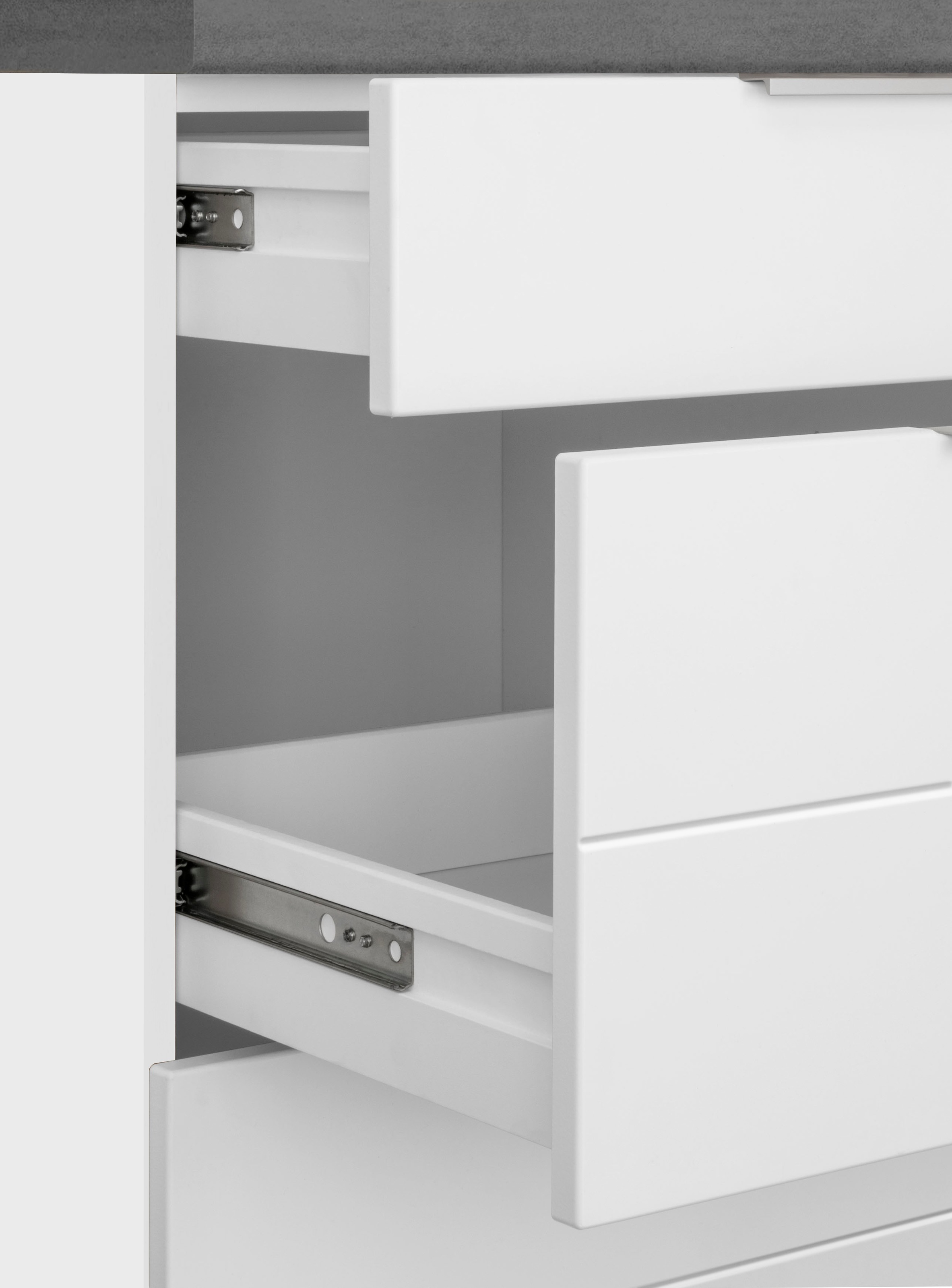 KOCHSTATION Winkelküche »KS-Luhe« Stellbreite 240x180 cm, wahlweise mit oder ohne E-Geräten, MDF-Fronten