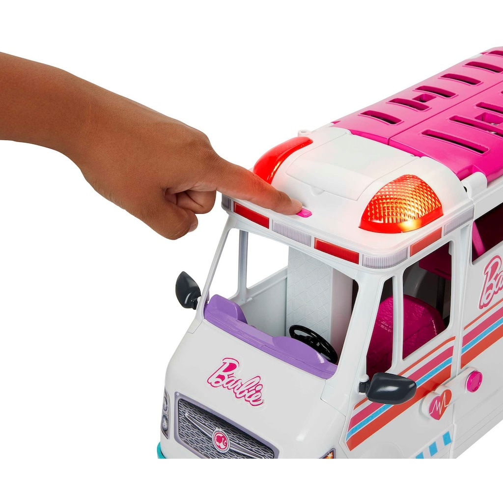 Barbie Puppen Fahrzeug »Krankenwagen 2-in-1 Spielset«, mit Licht und Geräuschen
