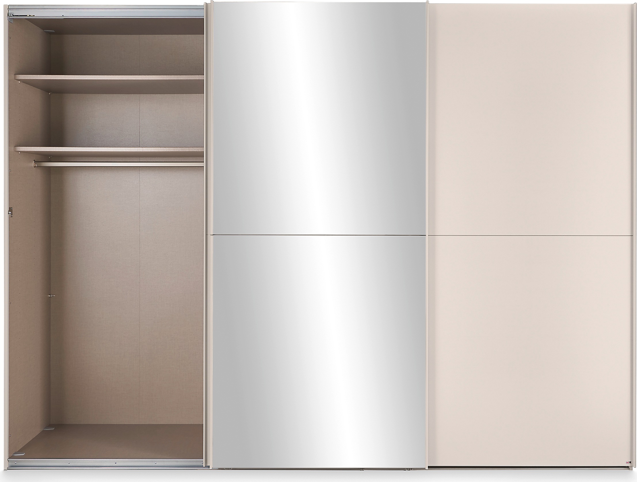 set one by Musterring Schwebetürenschrank »Henderson« mit Spiegel, inkl. Fachböden und Kleiderstangen