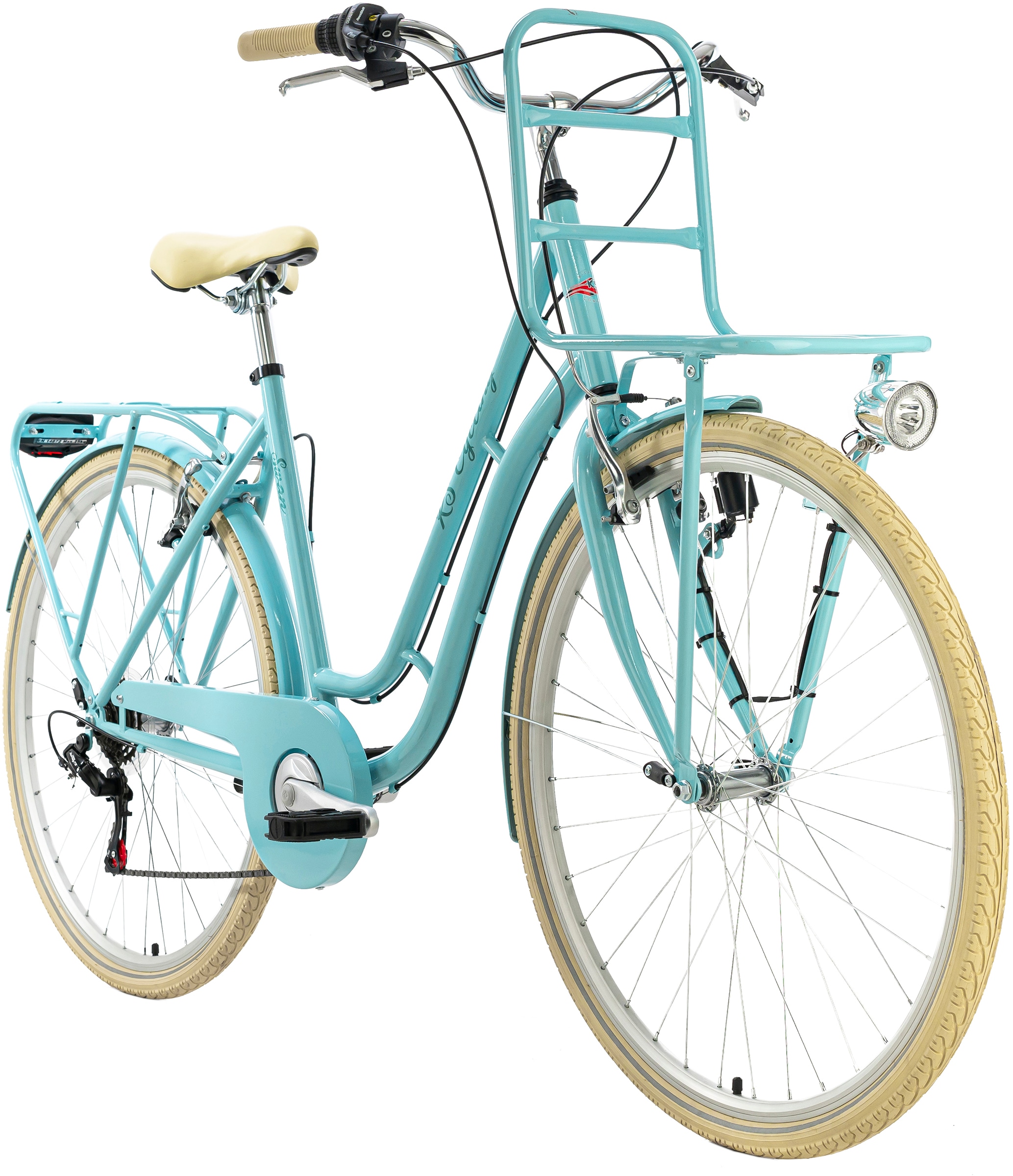 KS Cycling Cityrad »Swan«, 6 Gang, Shimano, Tourney Schaltwerk, Kettenschaltung, für Damen, Kettenschaltung