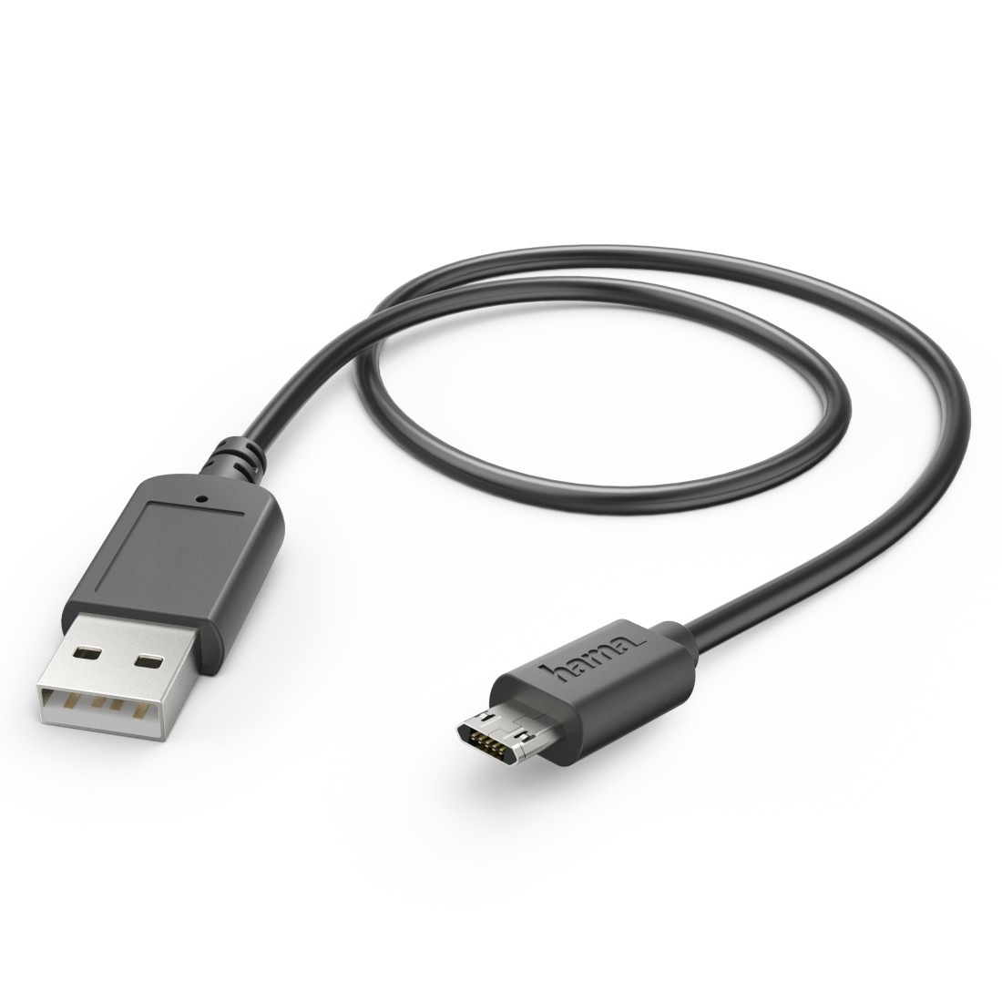 Hama USB-Kabel »USB-Kabel«, Micro-USB-USB Typ A, 140 cm, verdrehsicher, Schwarz