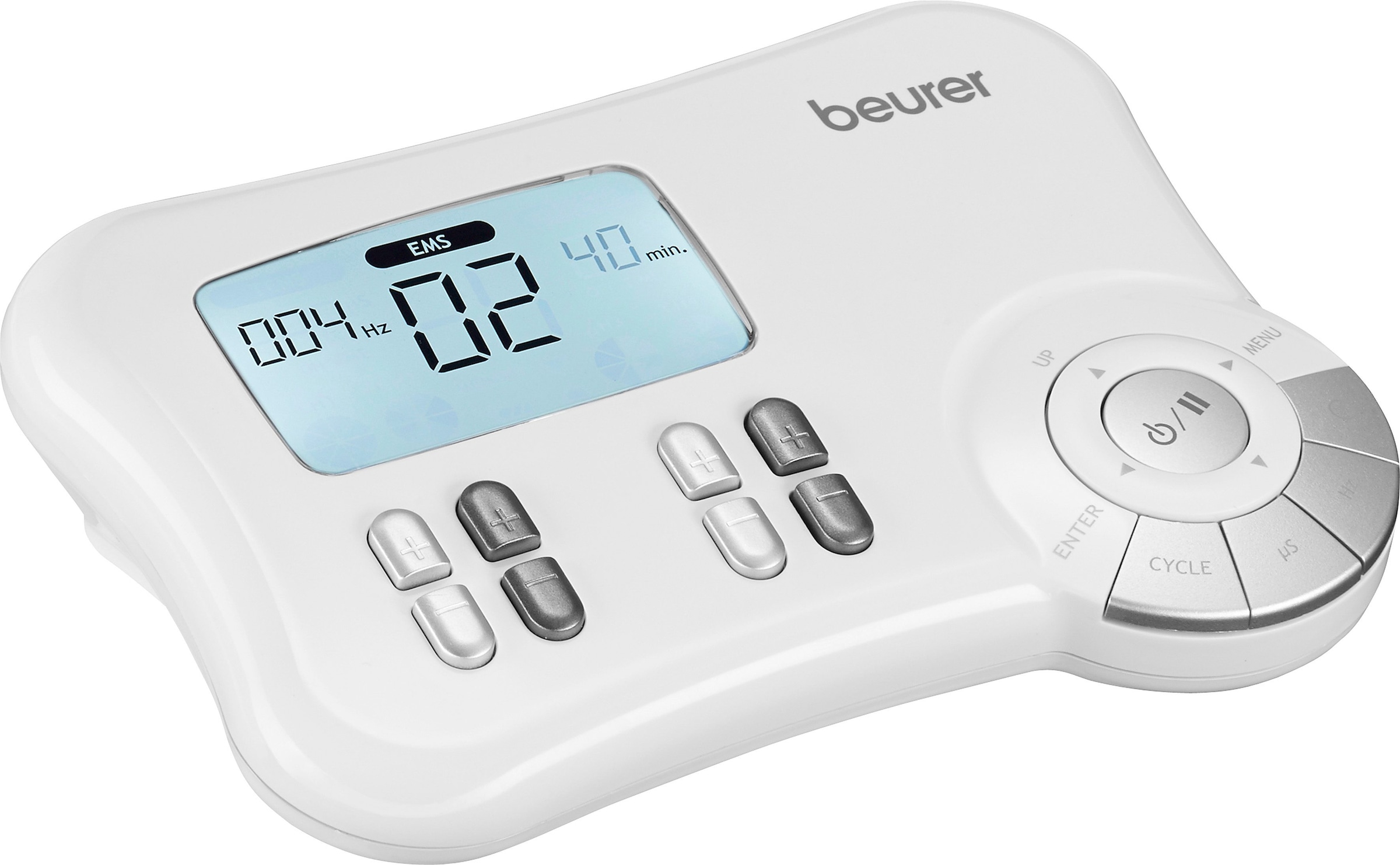 BEURER EMS-Gerät »EM 80 Digitales EMS/TENS-Gerät«, (Set), 3-in-1-Gerät zur Schmerztherapie, Muskelkräftigung und Massage