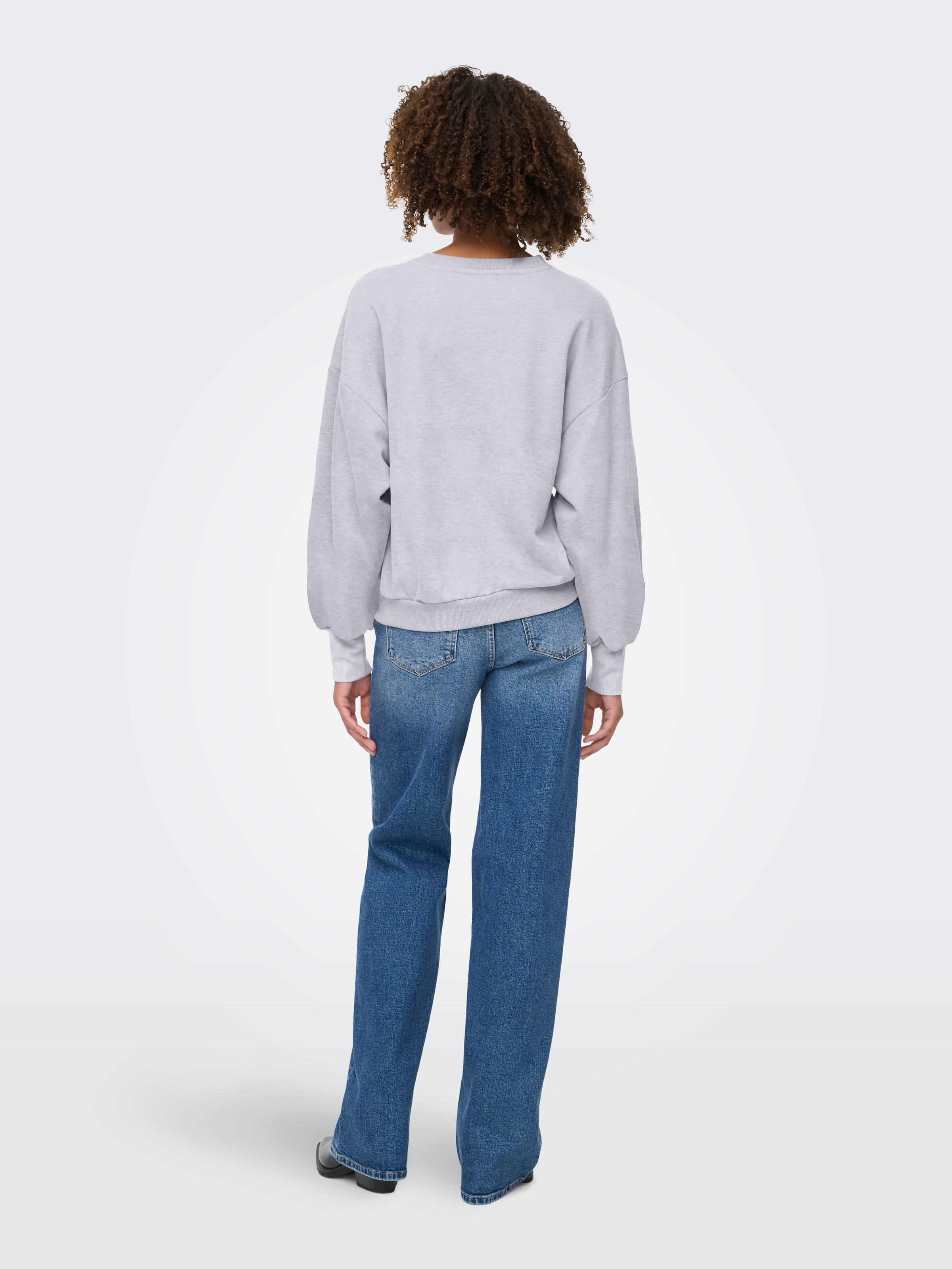 ONLY Sweatshirt »ONLBROOKE L/S O-NECK FLOWER SWT«, Baumwollmischung, regular fit
