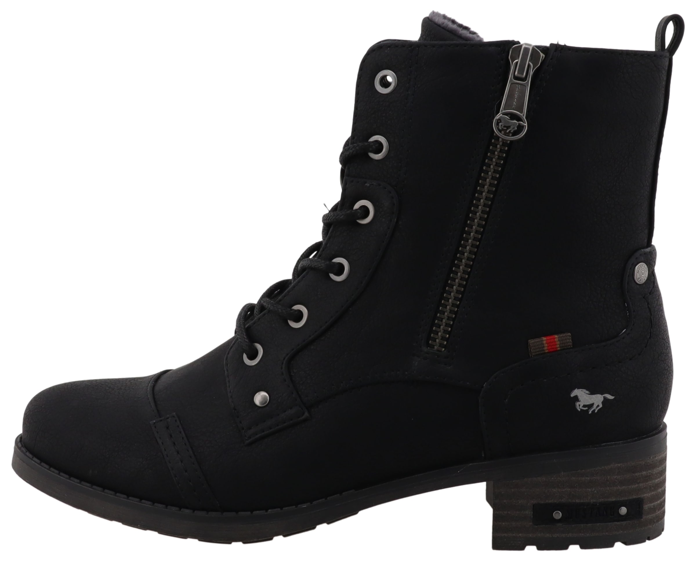 Mustang Shoes Winterstiefelette »Fabienne«  Schnürstiefelette mit Blockabsatz