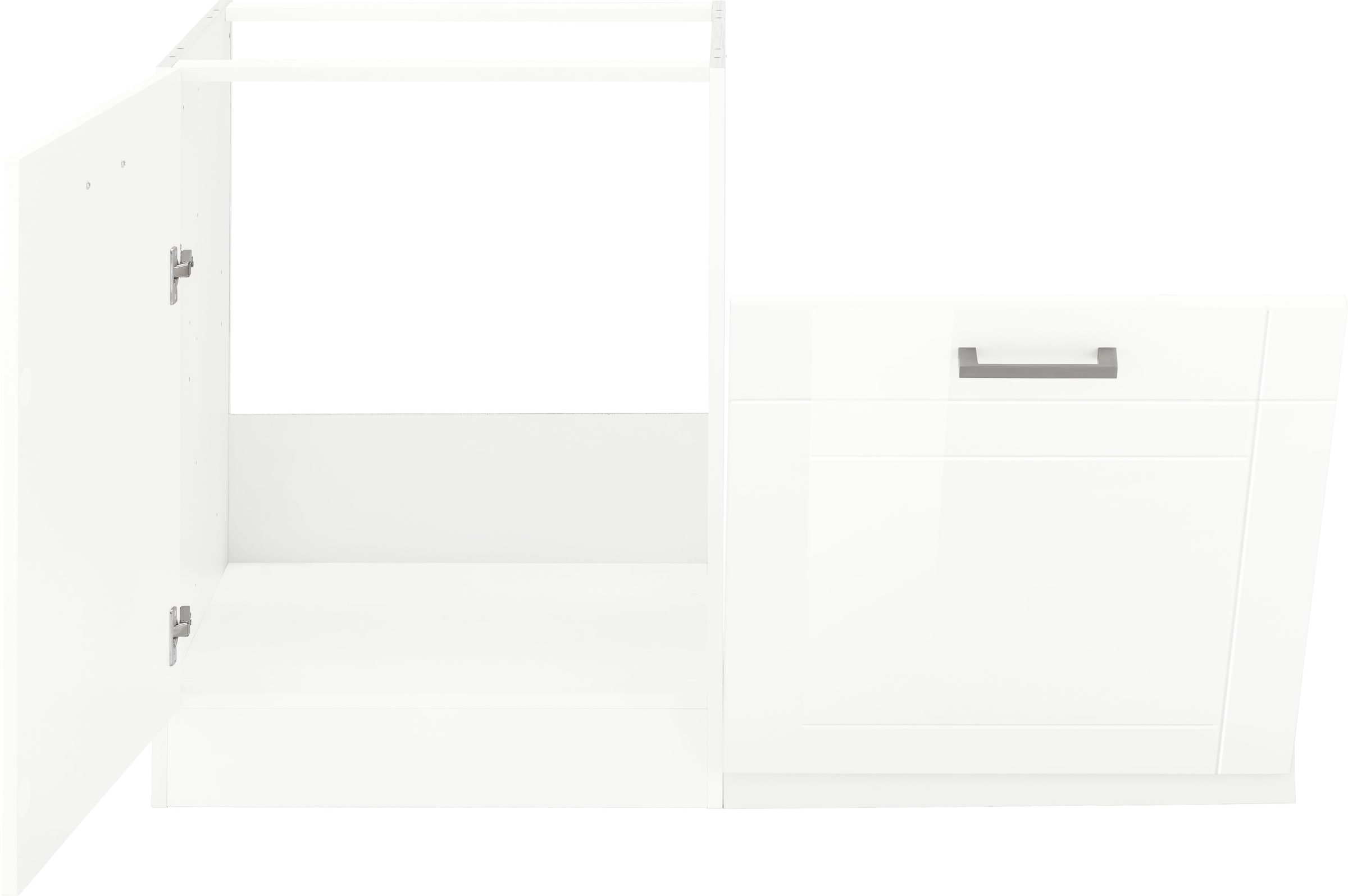 KOCHSTATION Spülenschrank »KS-Tinnum«, 120 cm breit, MDF-Fronten, Metallgriffe, inklusive Einbauspüle