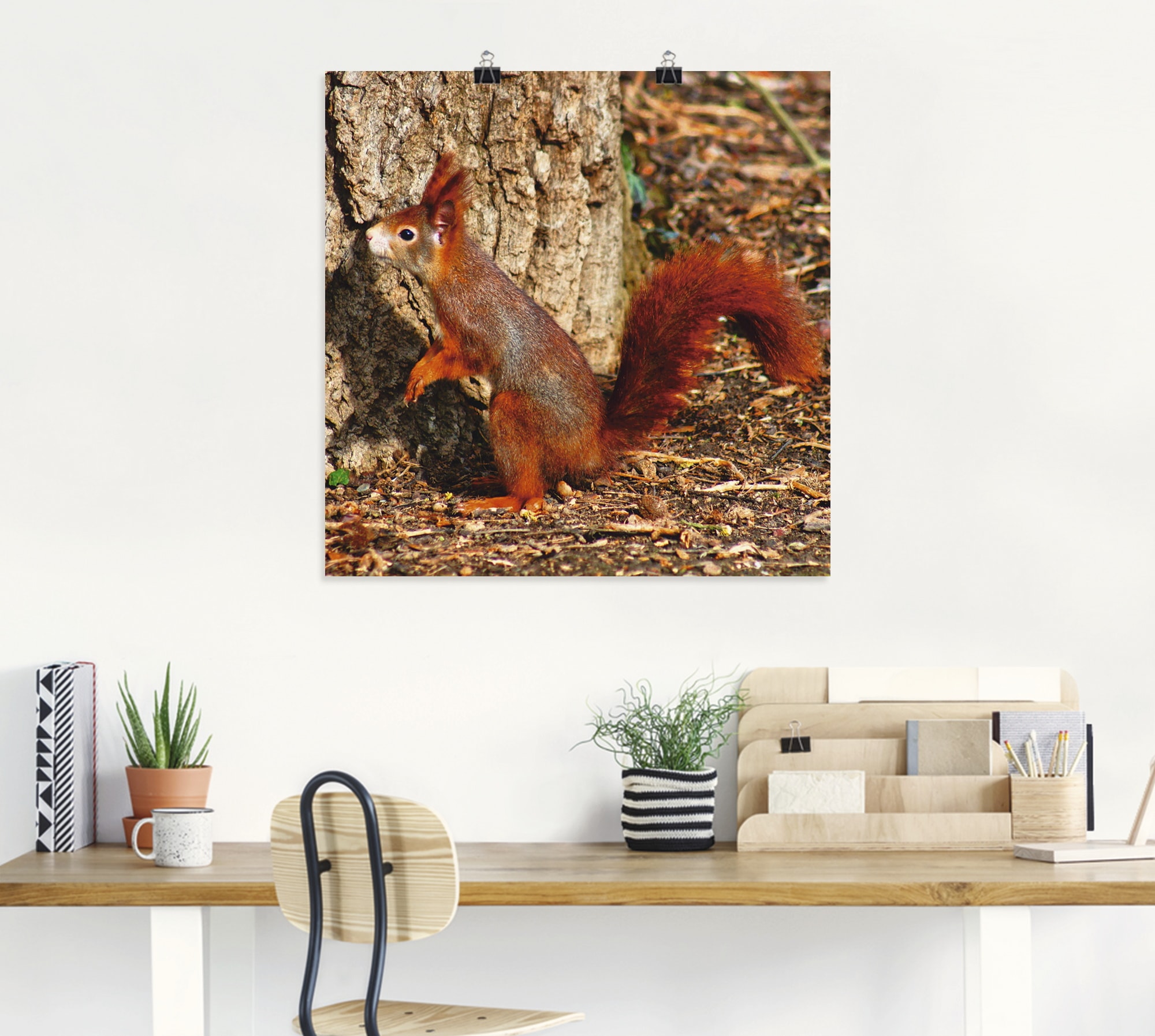 Artland Wandbild »Rotes Eichhörnchen will hoch hinaus«, Wildtiere, (1 St.), als Poster, Wandaufkleber in verschied. Größen