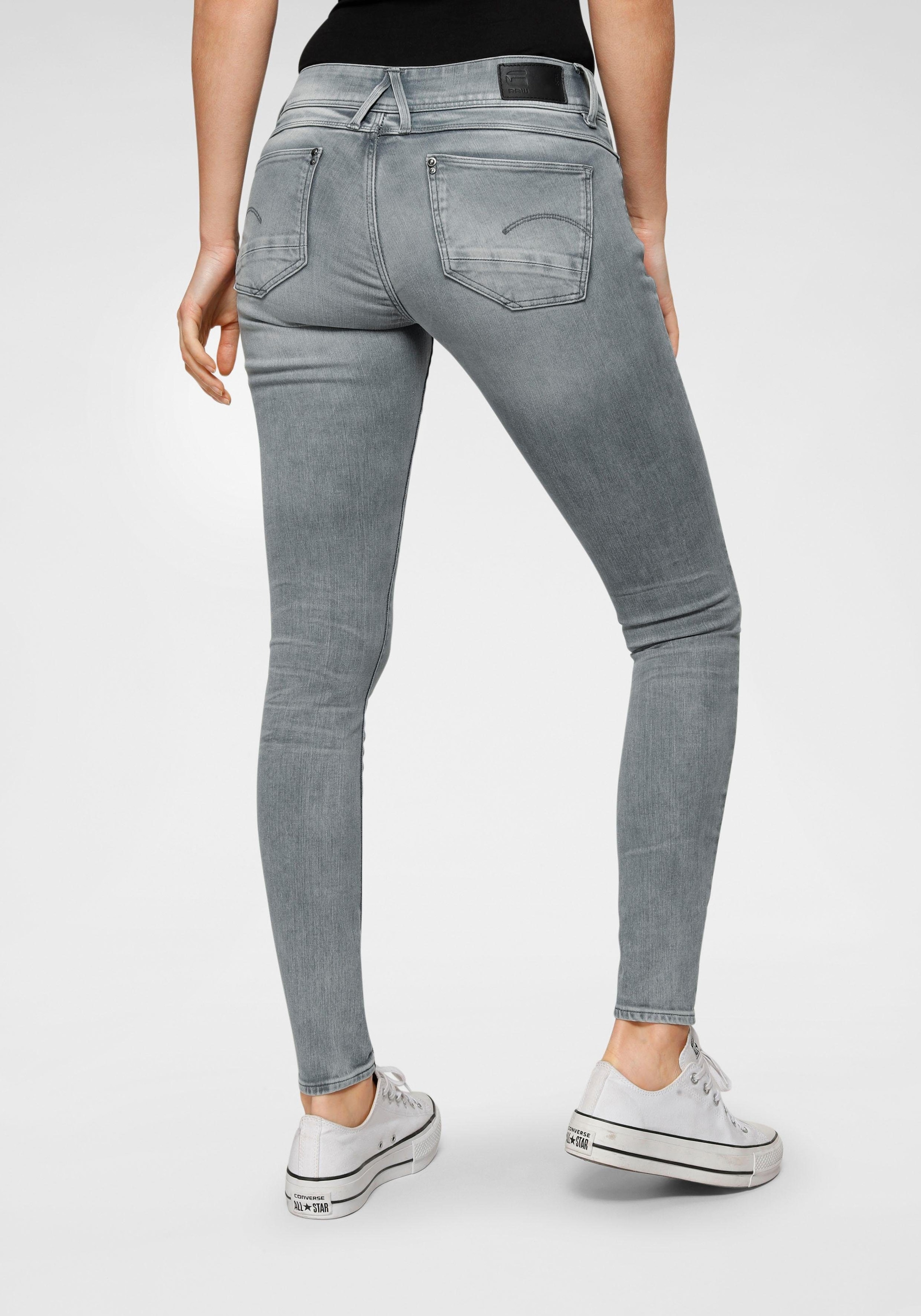 Skinny«, RAW online OTTO Elasthan-Anteil bei G-Star Skinny-fit-Jeans Waist mit »Mid
