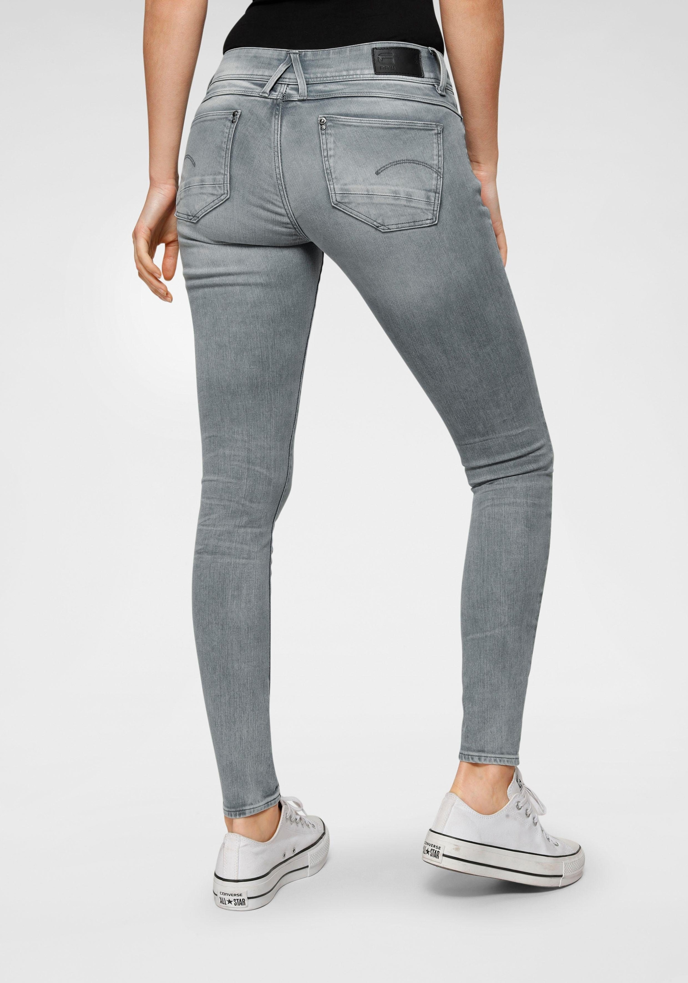 G-Star bei Skinny-fit-Jeans »Mid Skinny«, Waist OTTO mit RAW online Elasthan-Anteil