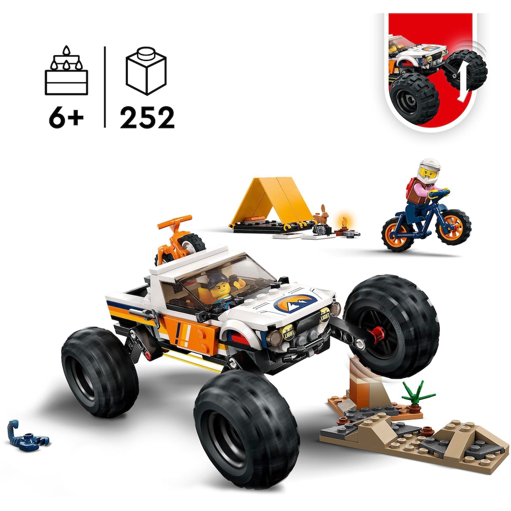 LEGO® Konstruktionsspielsteine »Offroad Abenteuer (60387), LEGO® City«, (252 St.)