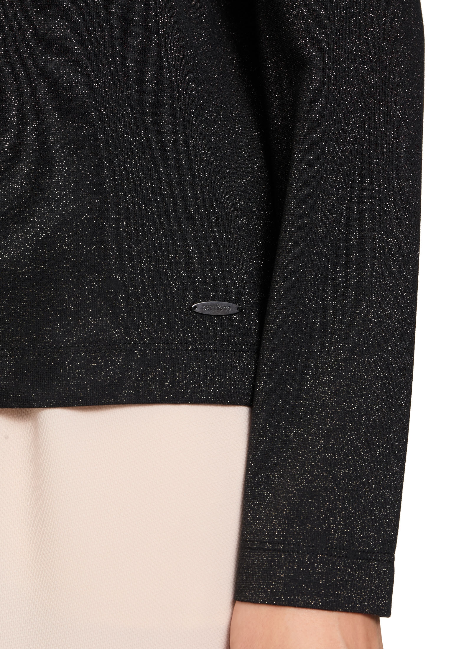 Betty&Co Langarmshirt »Rollkragenshirt mit Lurexfaden«