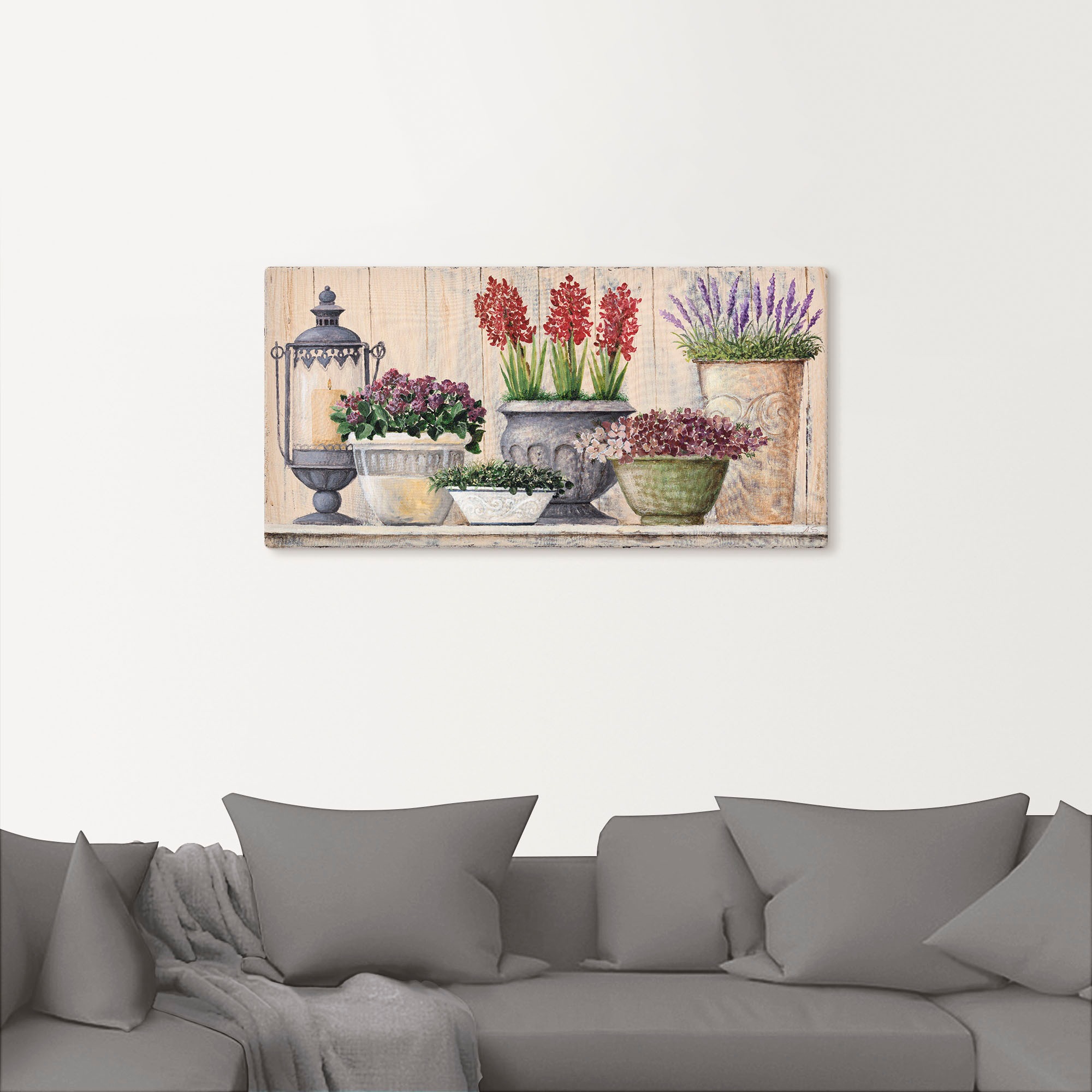 Artland Leinwandbild »Antike Komposition_hell« Vasen & Töpfe 1 Stk. tlg. auf Holzrahmen gespannt