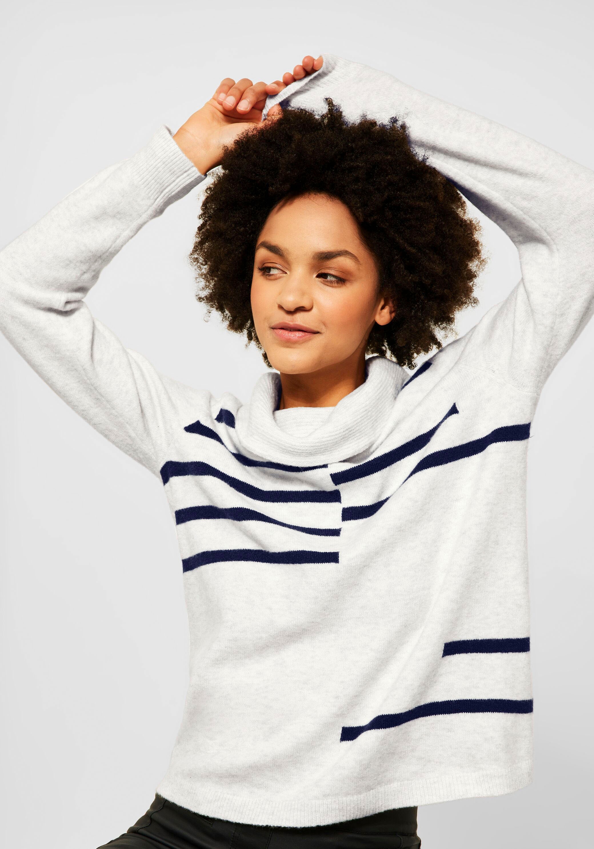 Cecil Schalkragenpullover, im modischen Design