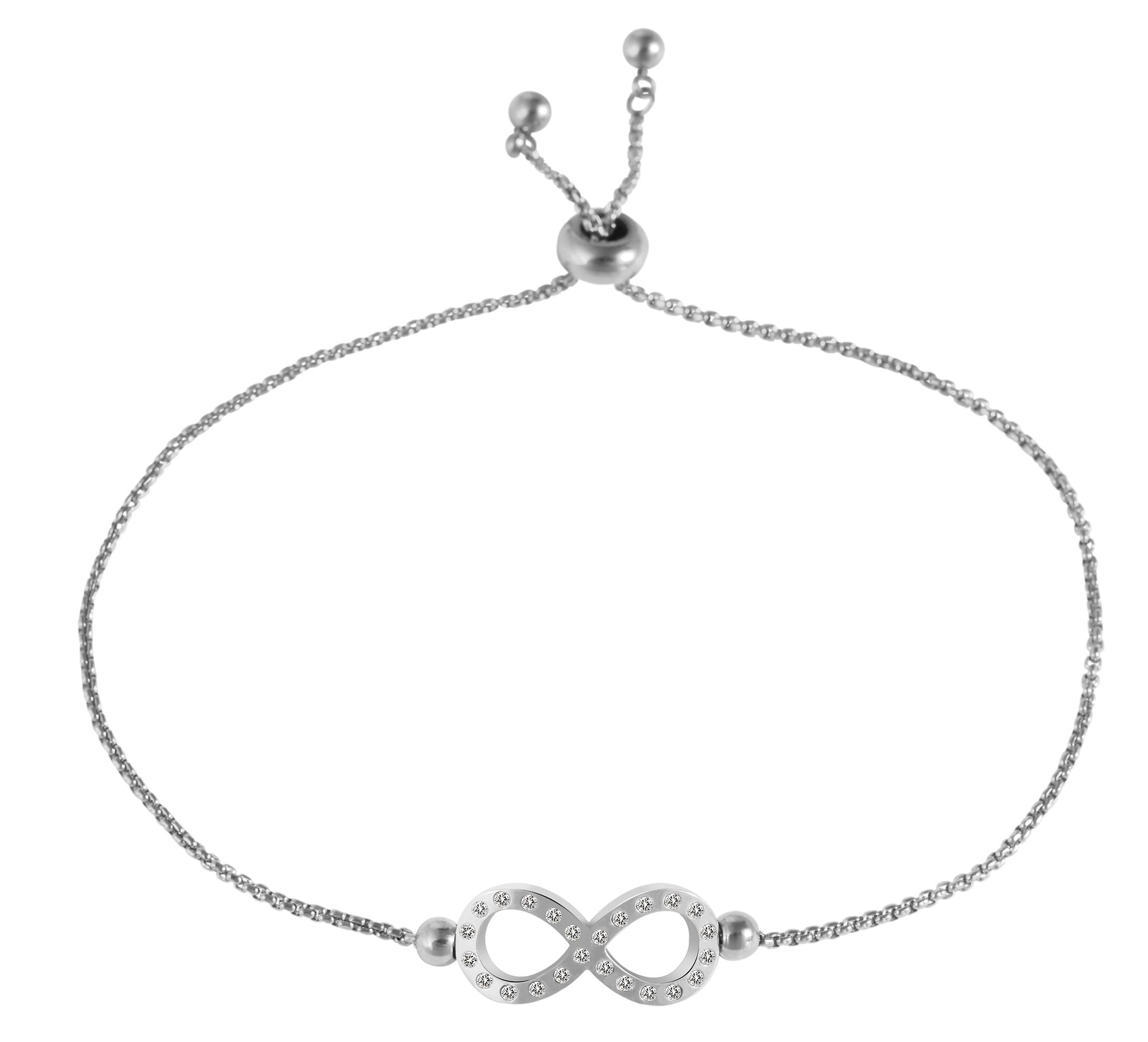 Adelia´s Armband »Damen Armband ¿ Unendlichkeitszeichen aus Edelstahl mit Perle 24 cm«