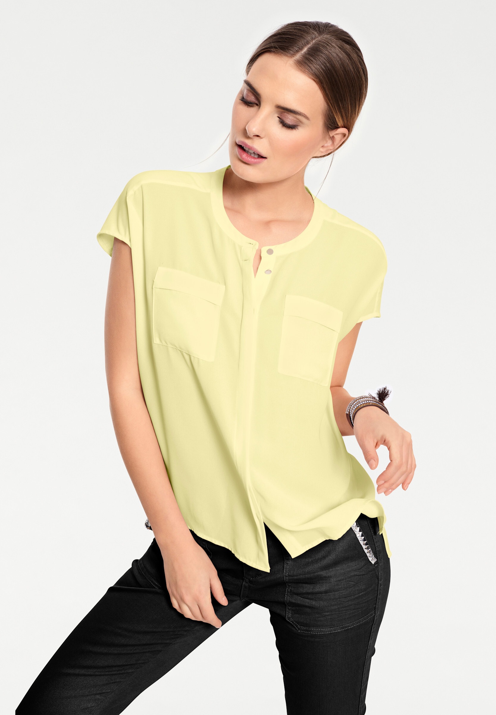 heine Klassische Bluse »Oversized Bluse Kurzarm-Bluse in Oversize-Passform«