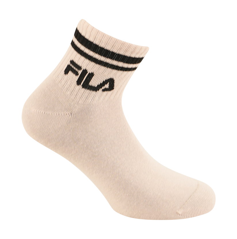 Fila Kurzsocken 3 Paar tlg. Cotton-Mix, Unisex, Kontraststreifen