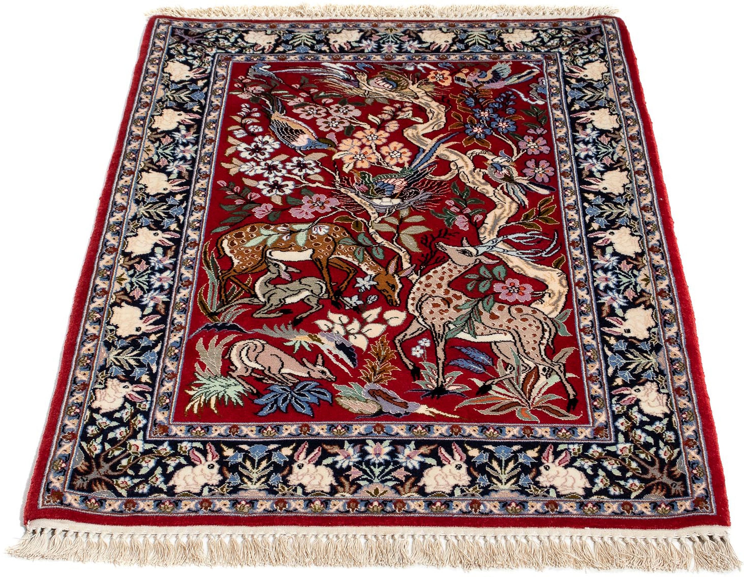 Orientteppich »Perser - Isfahan - Premium - 105 x 70 cm - rot«, rechteckig,...
