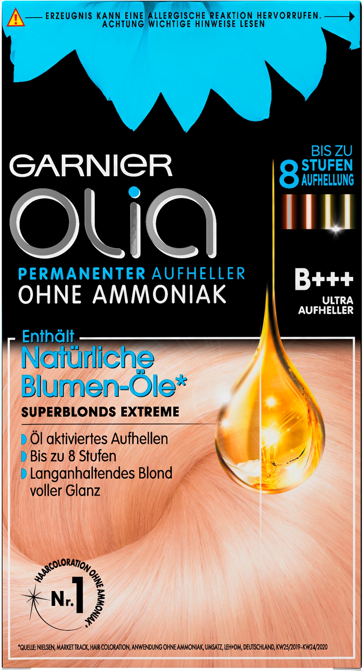 GARNIER Coloration »Garnier Olia Aufheller«, (Set, 3 tlg.), Ölbasis