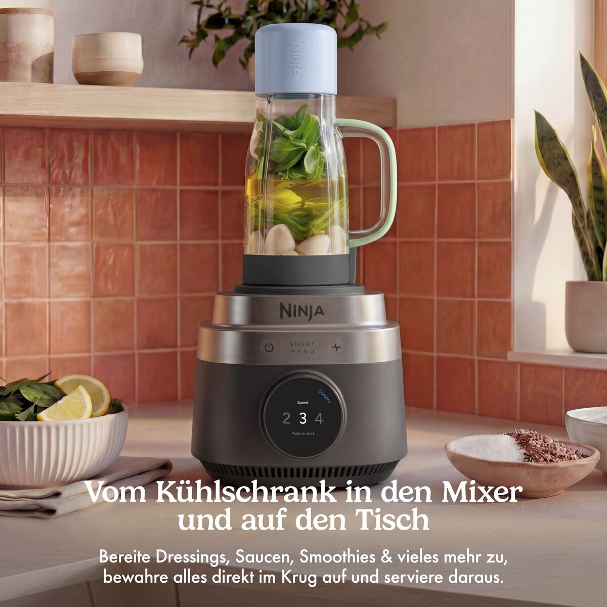 NINJA Standmixer »LB301EUBK CrushBOSS 2-in-1-Mixer mit BlendBOSS-Becher, Onyx« 1200 W mit BlendBOSS-Becher